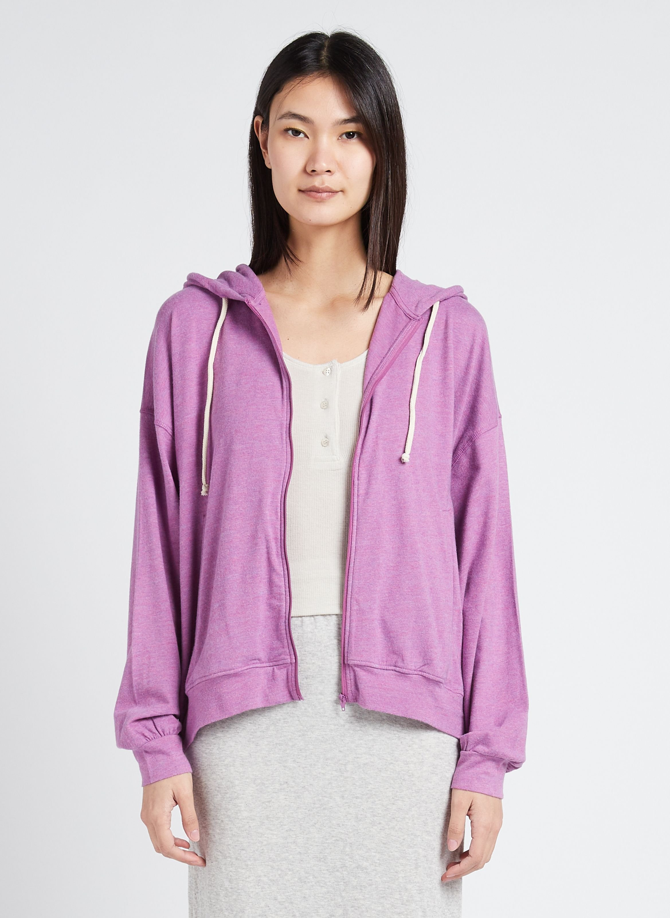 Gilet sweat zippé à effet vieilli unisexe • Mon gilet