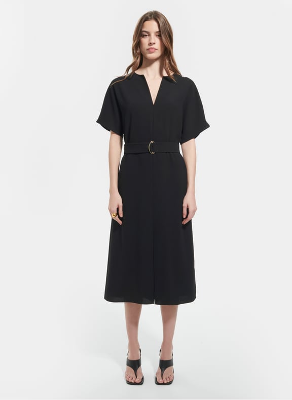 Robe ecru fluide - rafaelle Noir by ZAPA ZAPA Robe ecru fluide - rafaelle Noir