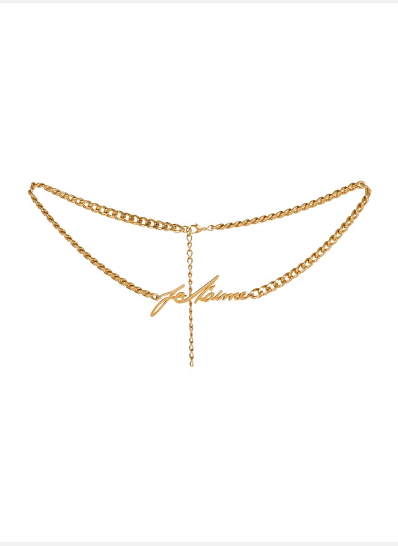 Ceinture chaîne je t'aime en laiton Doré by BALMAIN BALMAIN Ceinture chaîne je t'aime en laiton Doré