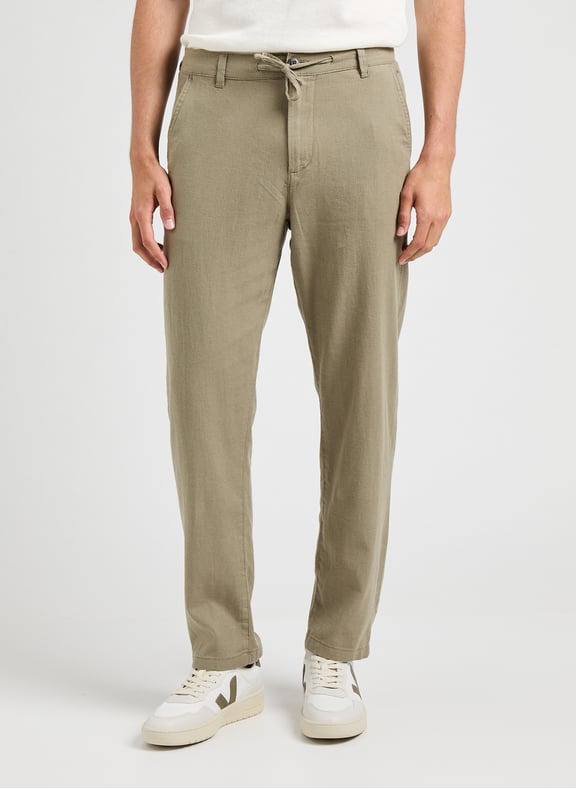 Cotton and linen trousers Green by SELECTED SELECTED Cotton and linen trousers Green