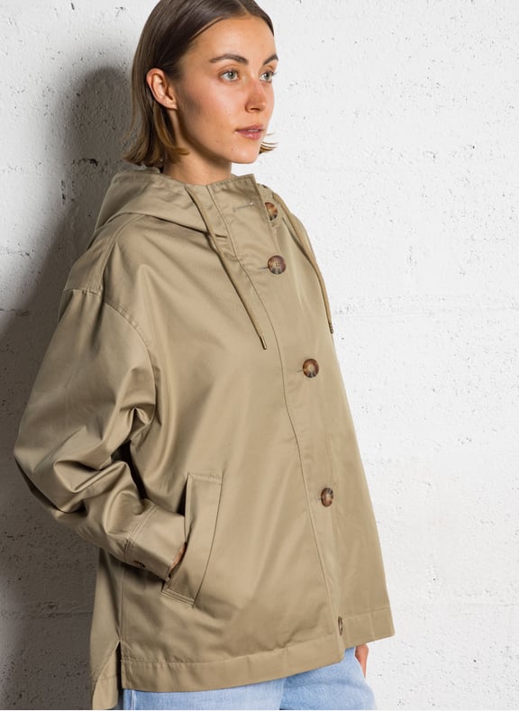 Veste oversize en coton mélangé elfie Vert by MAISON 123 MAISON 123 Veste oversize en coton mélangé elfie Vert