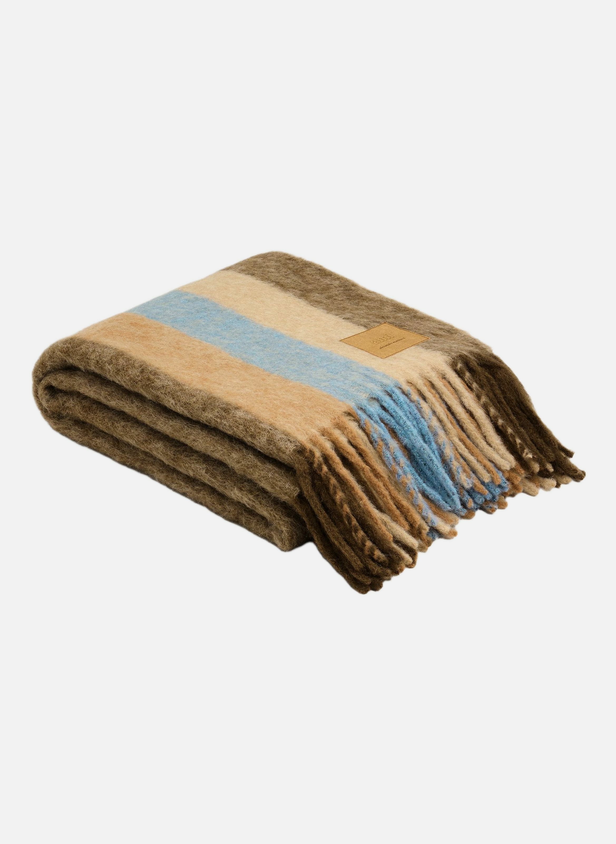 Plaid rayé alexandre mattiussi en mohair unisexe AMI PARIS Marron