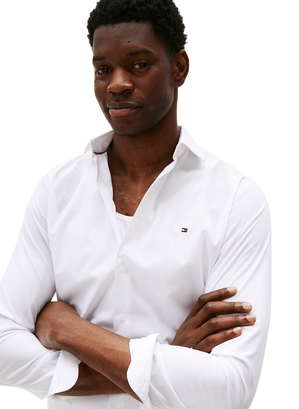 Fitted cotton shirt TOMMY HILFIGER White