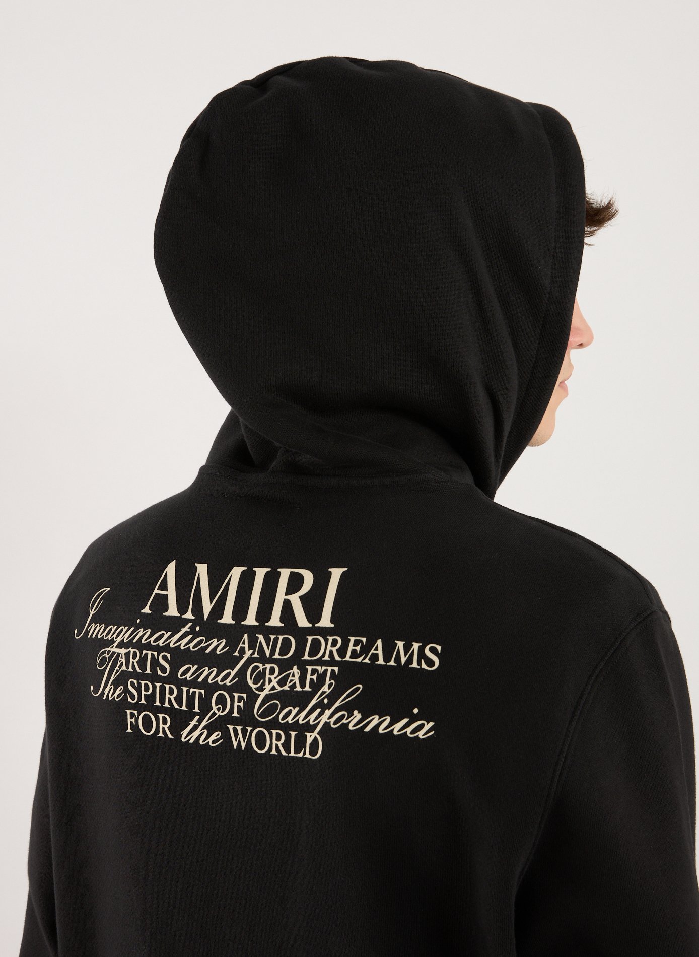 Sweatshirt à capuche en coton AMIRI Noir