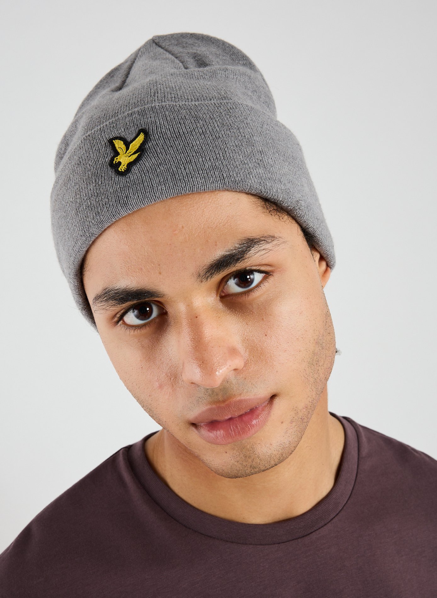  Cotton and wool beanie  LYLE & SCOTT Grey
