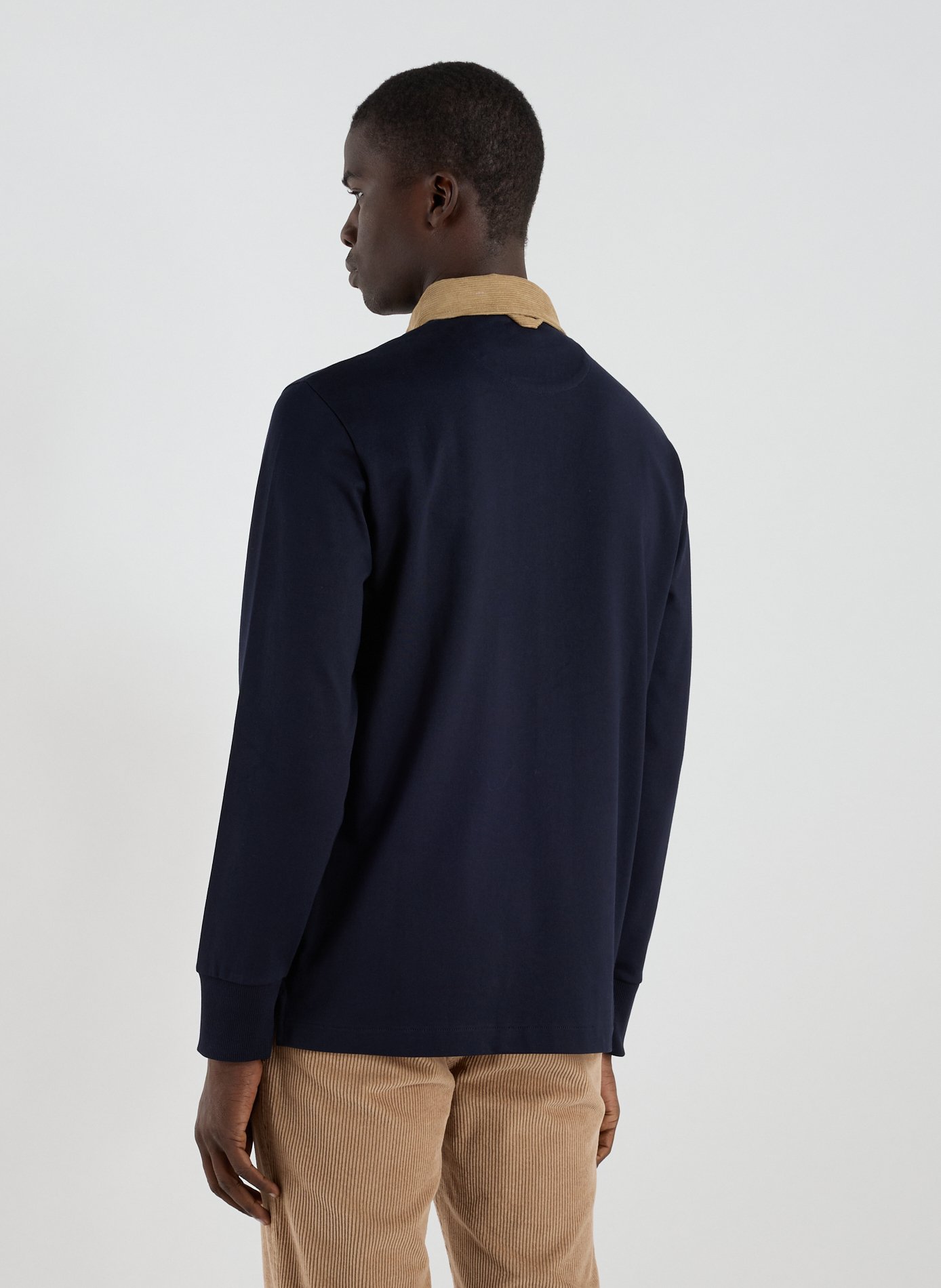 Long-sleeved cotton polo shirt GANT Blue
