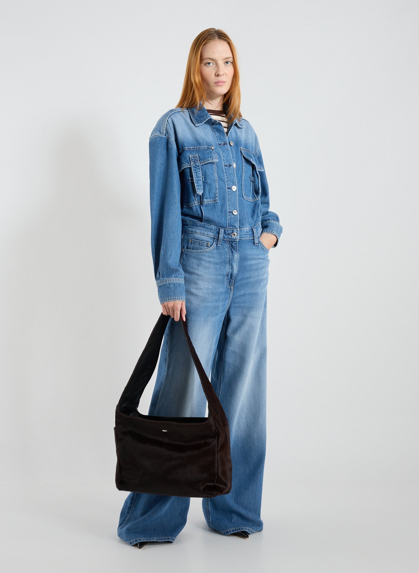 Sac cabas en cuir  OUR LEGACY Marron