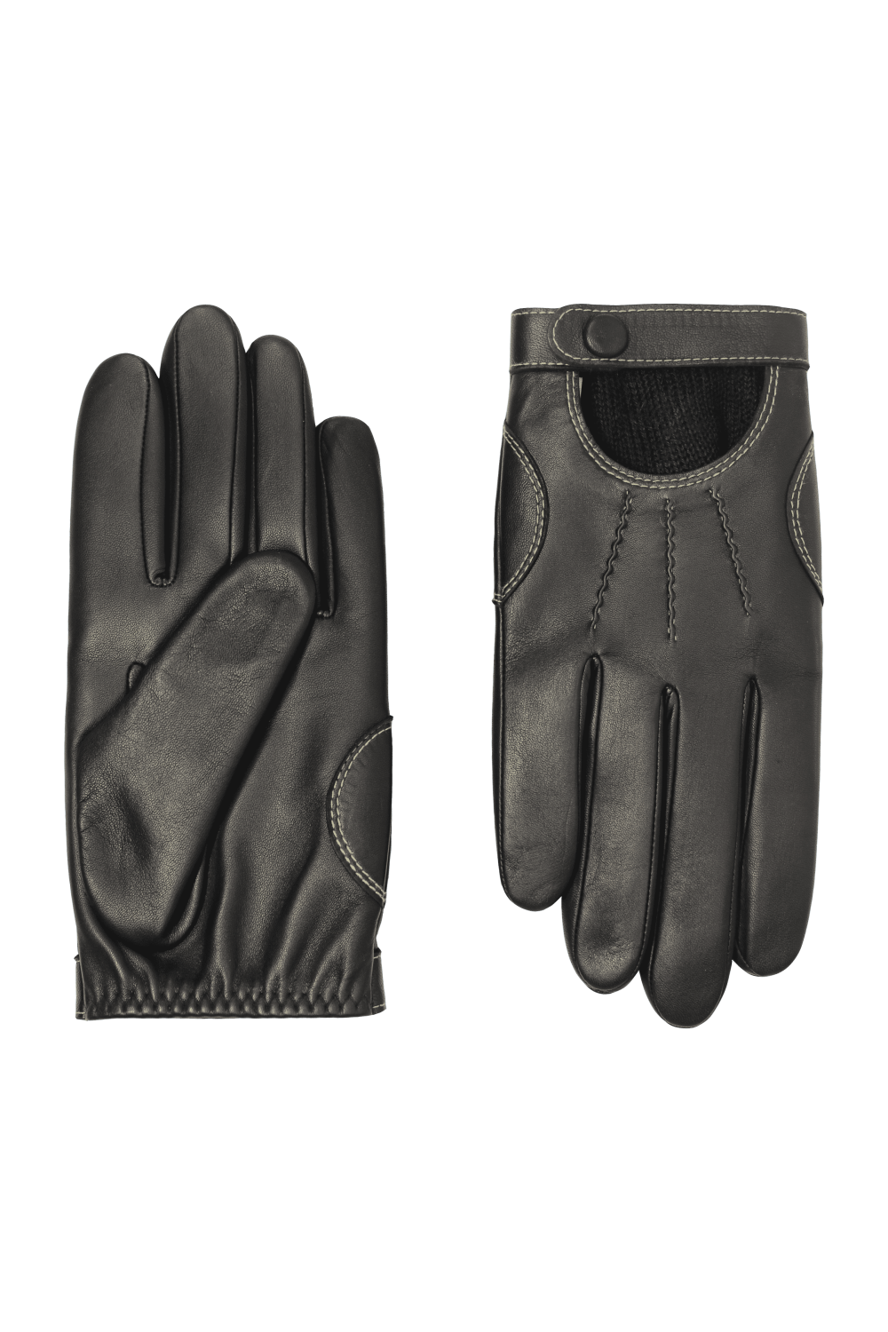 Gants liam mobilité homme cuir non doublés AGNELLE Noir