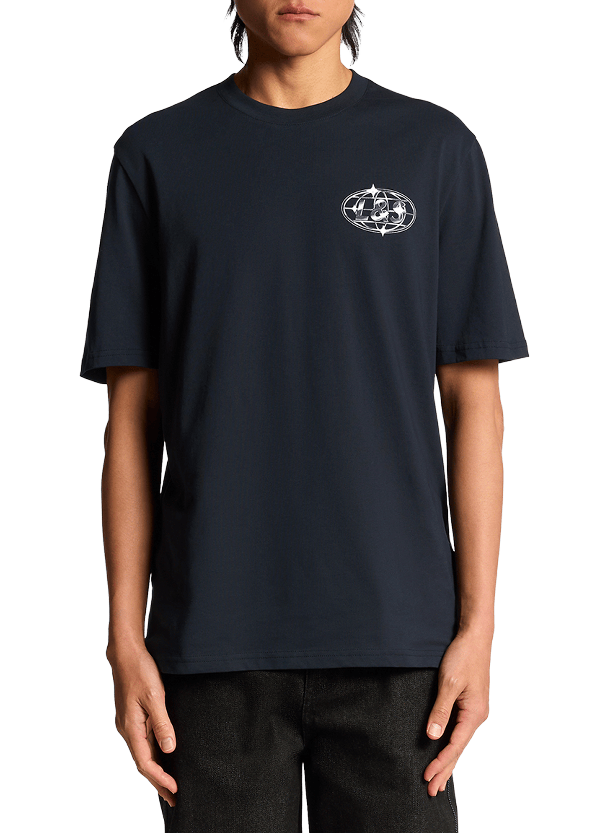 LYLE & SCOTT T-shirt imprimé à col rond en coton Bleu