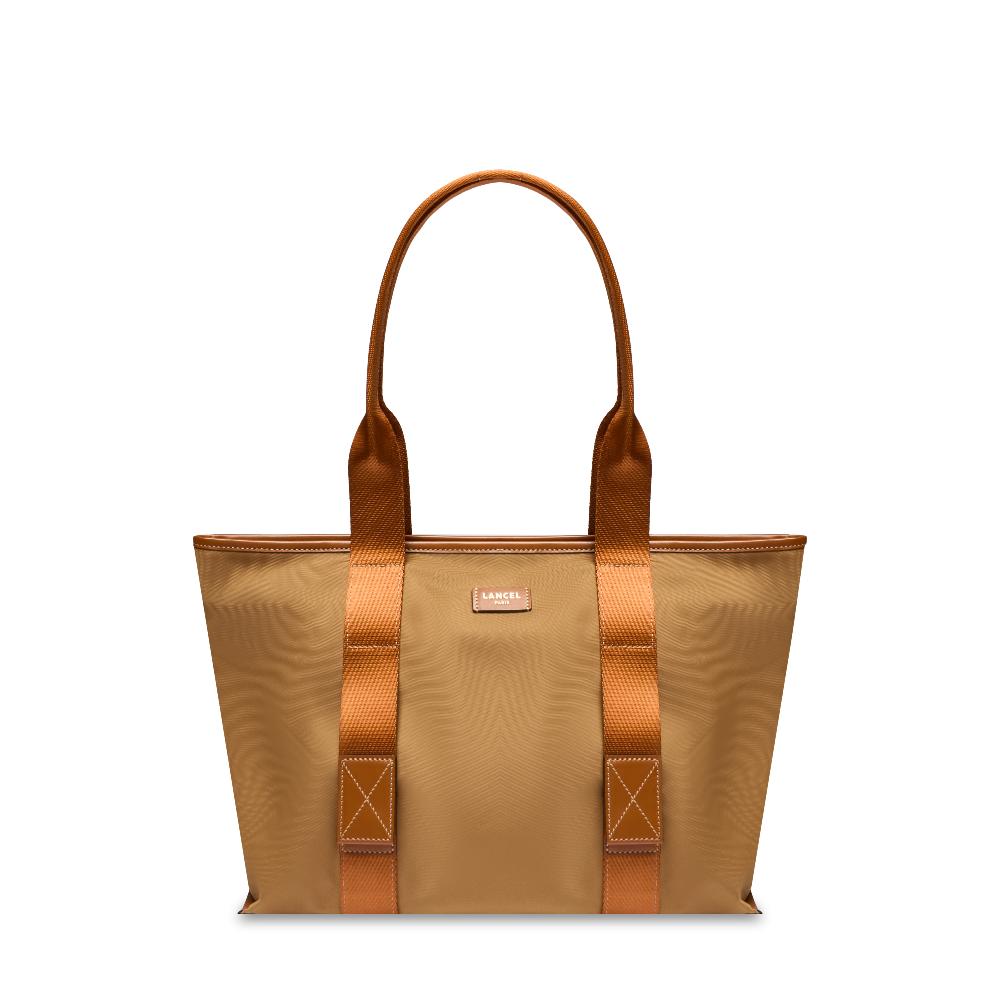 Sac cabas zippé m mistral rollable de lancel en nylon LANCEL Beige