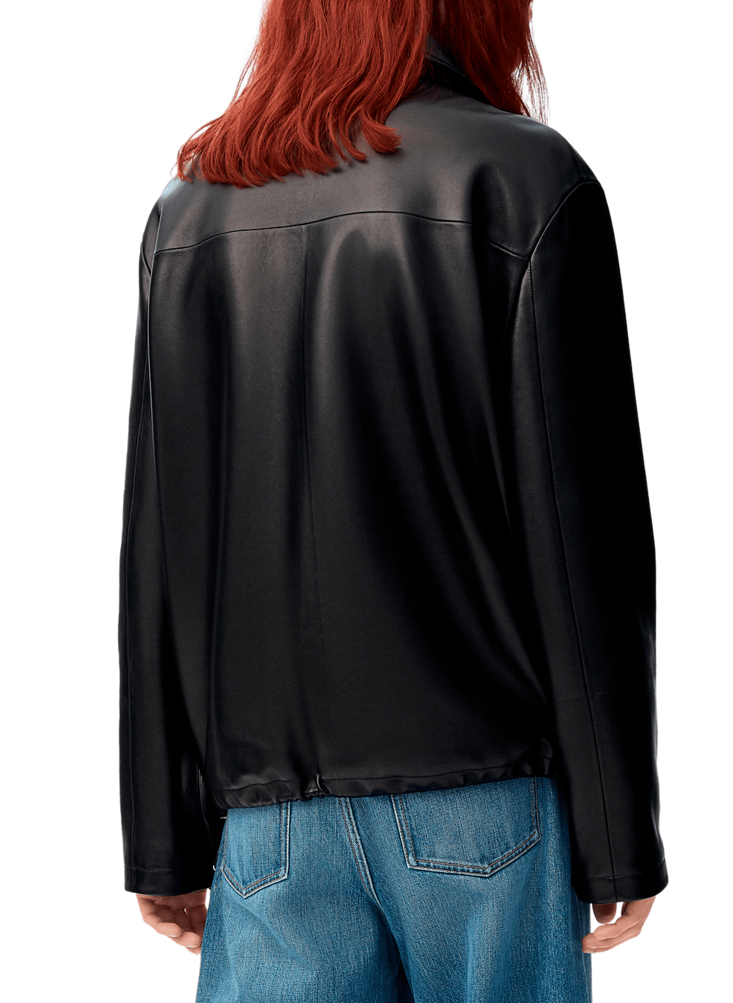 Buttoned leather Jacket LOEWE Black