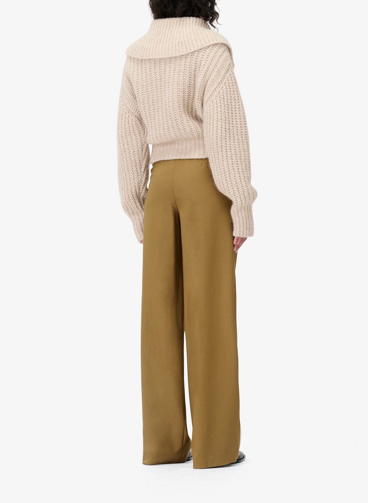 Pantalon droit en laine costane IRO Marron