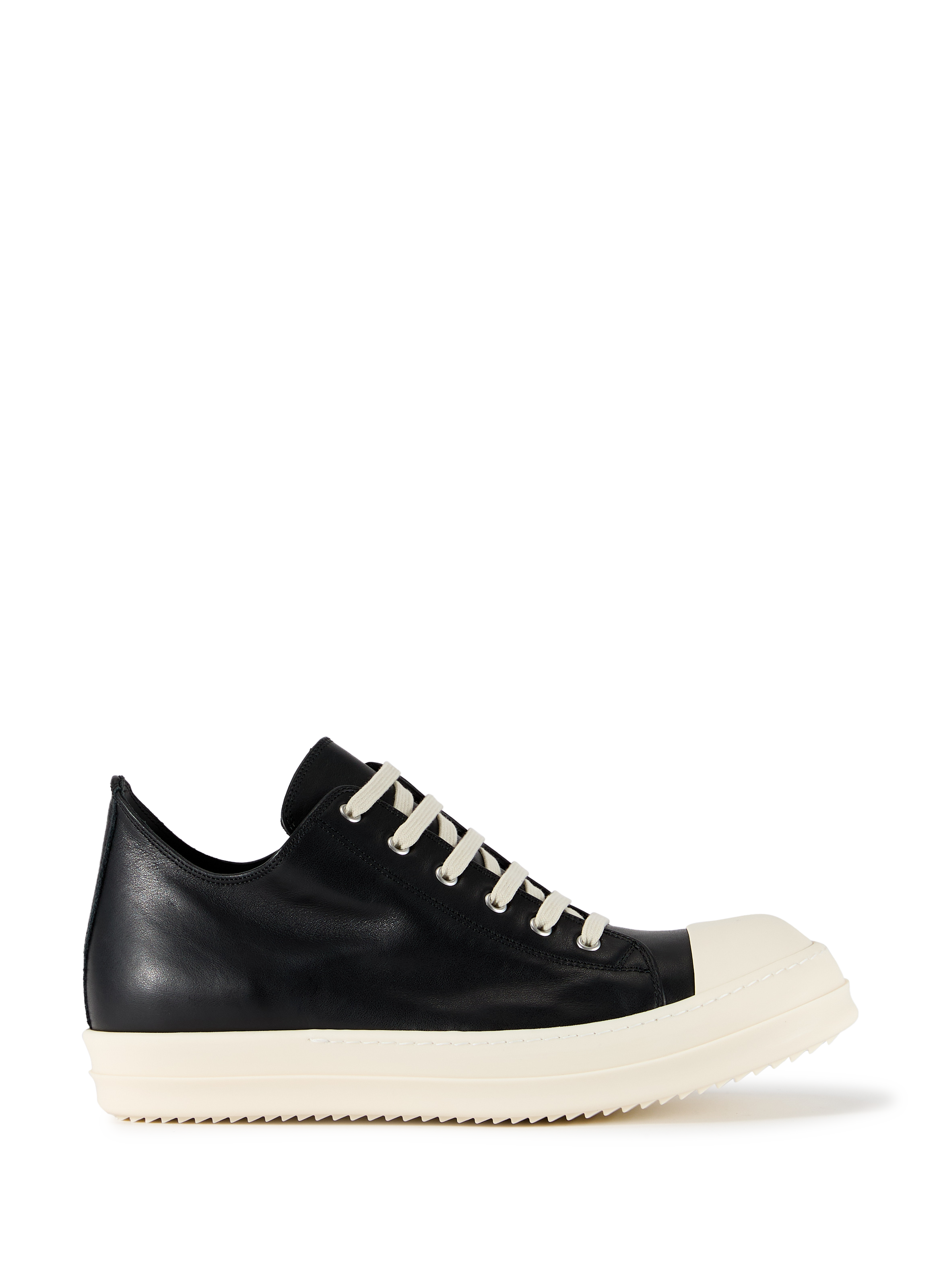 Baskets unies crantées en cuir RICK OWENS Multicolore