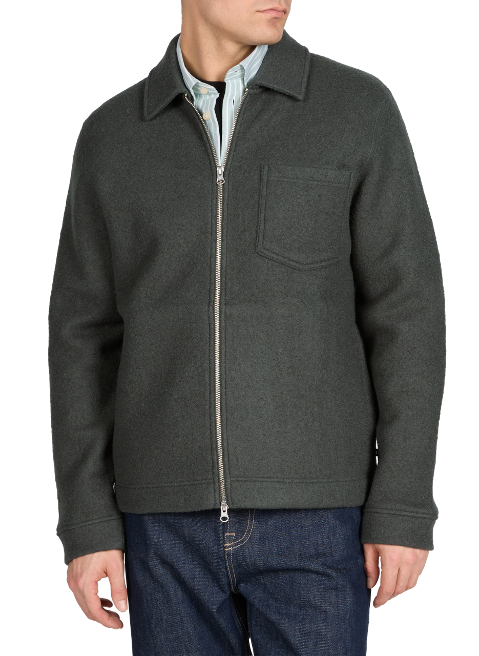 Veste à col classique en laine SAMSOE SAMSOE Kaki