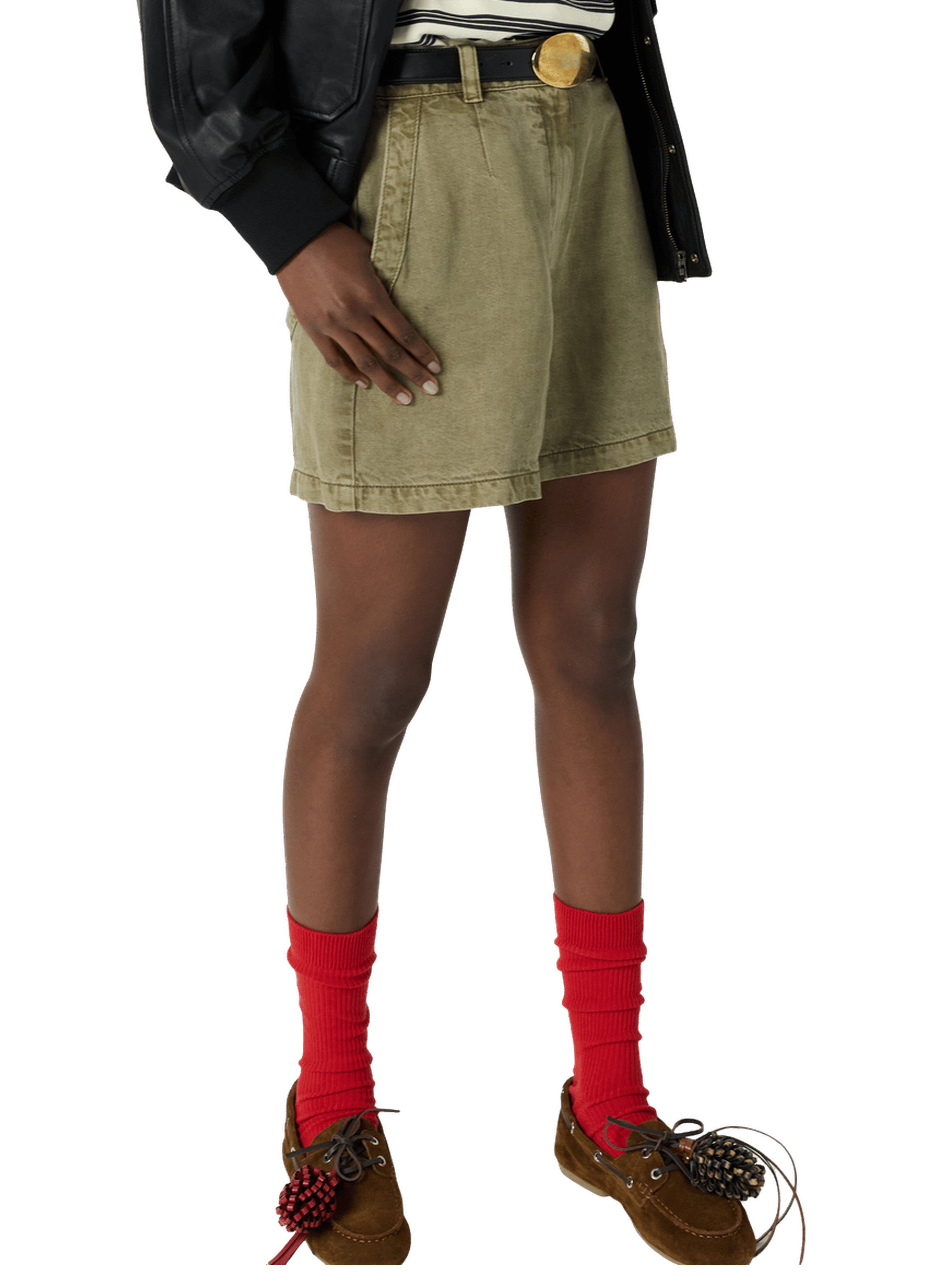 Short en lyocell et lin - avina GERARD DAREL Vert