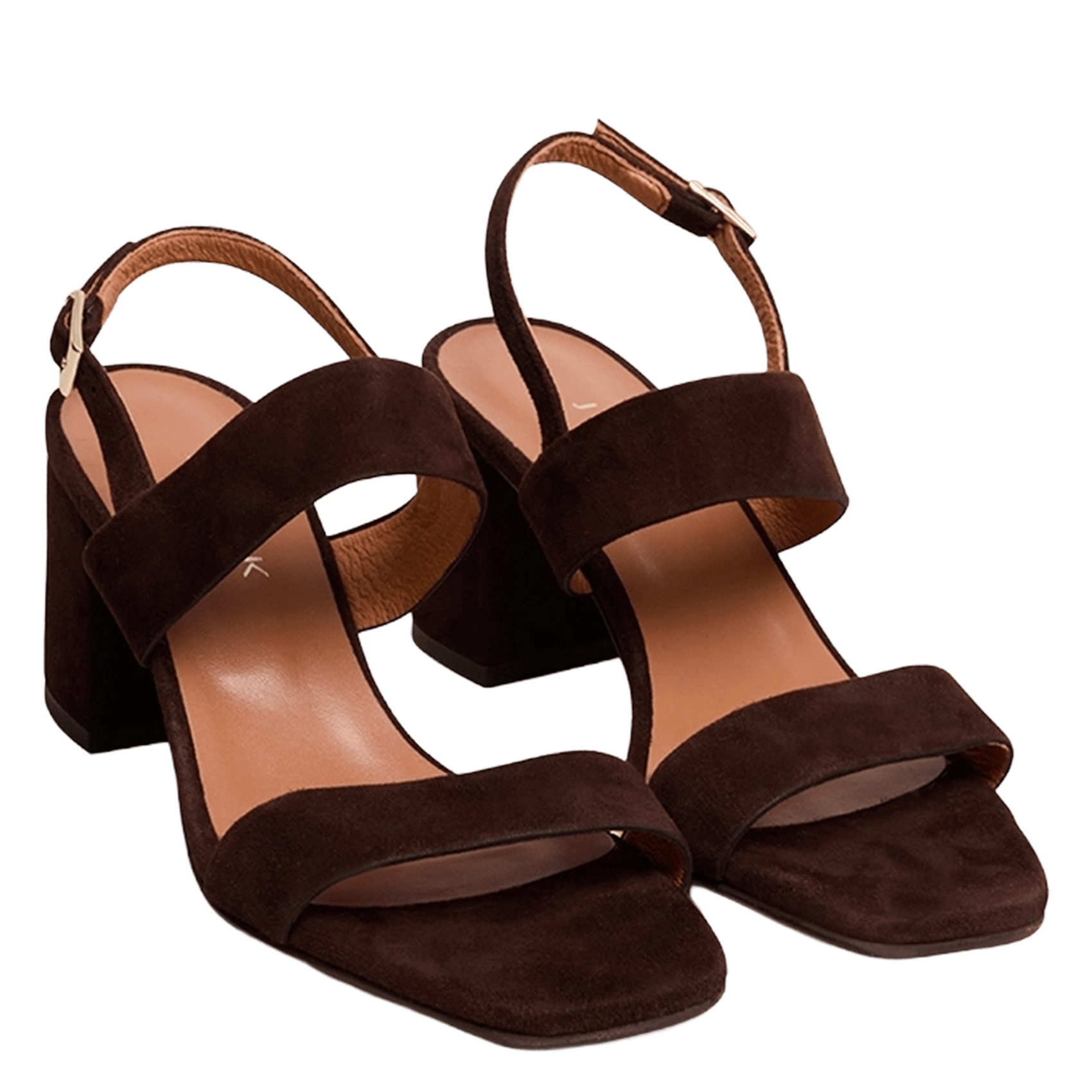 Sandales à talon haut en cuir velours vico JONAK Marron