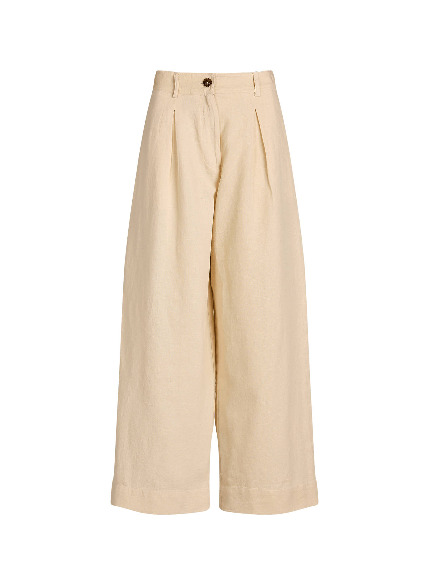 Pantalon ample Federica en lin et coton LOUISE MISHA Beige