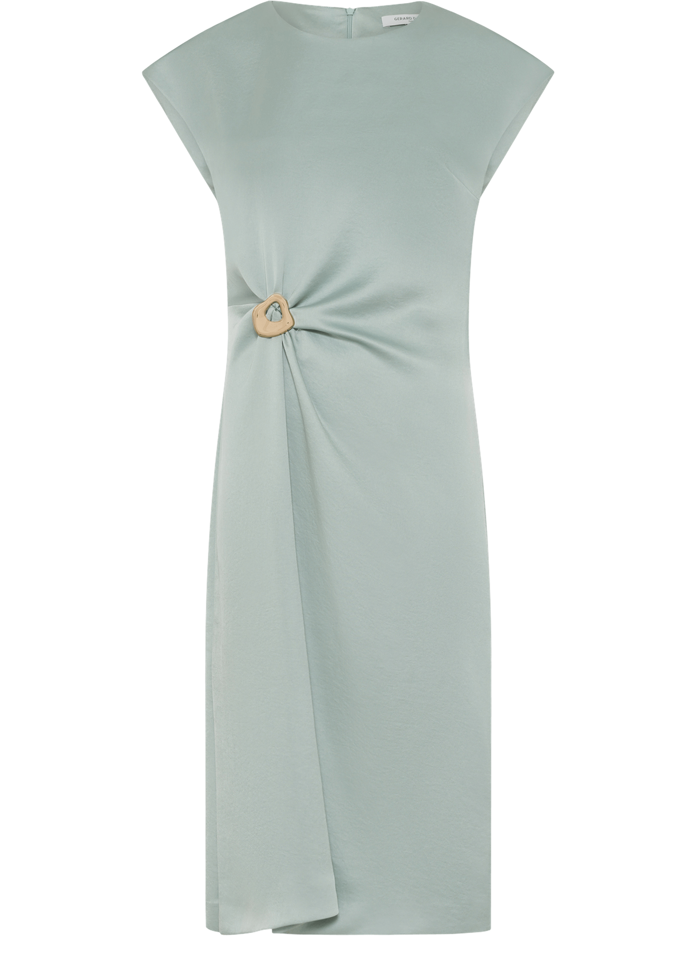 Robe satinée drapée - rialya GERARD DAREL Vert