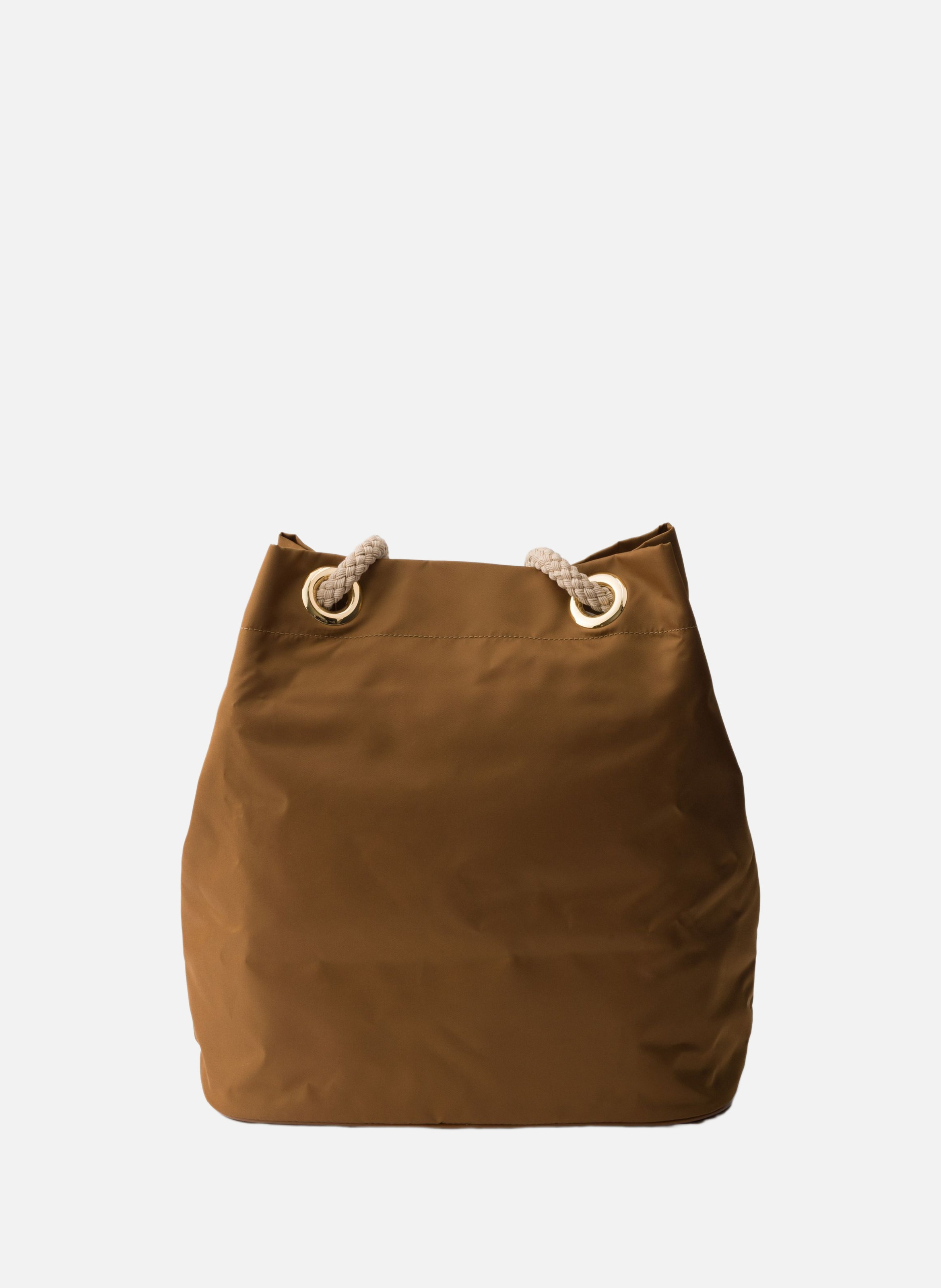 Grand sac seau prada mariner en re-nylon PRADA Marron