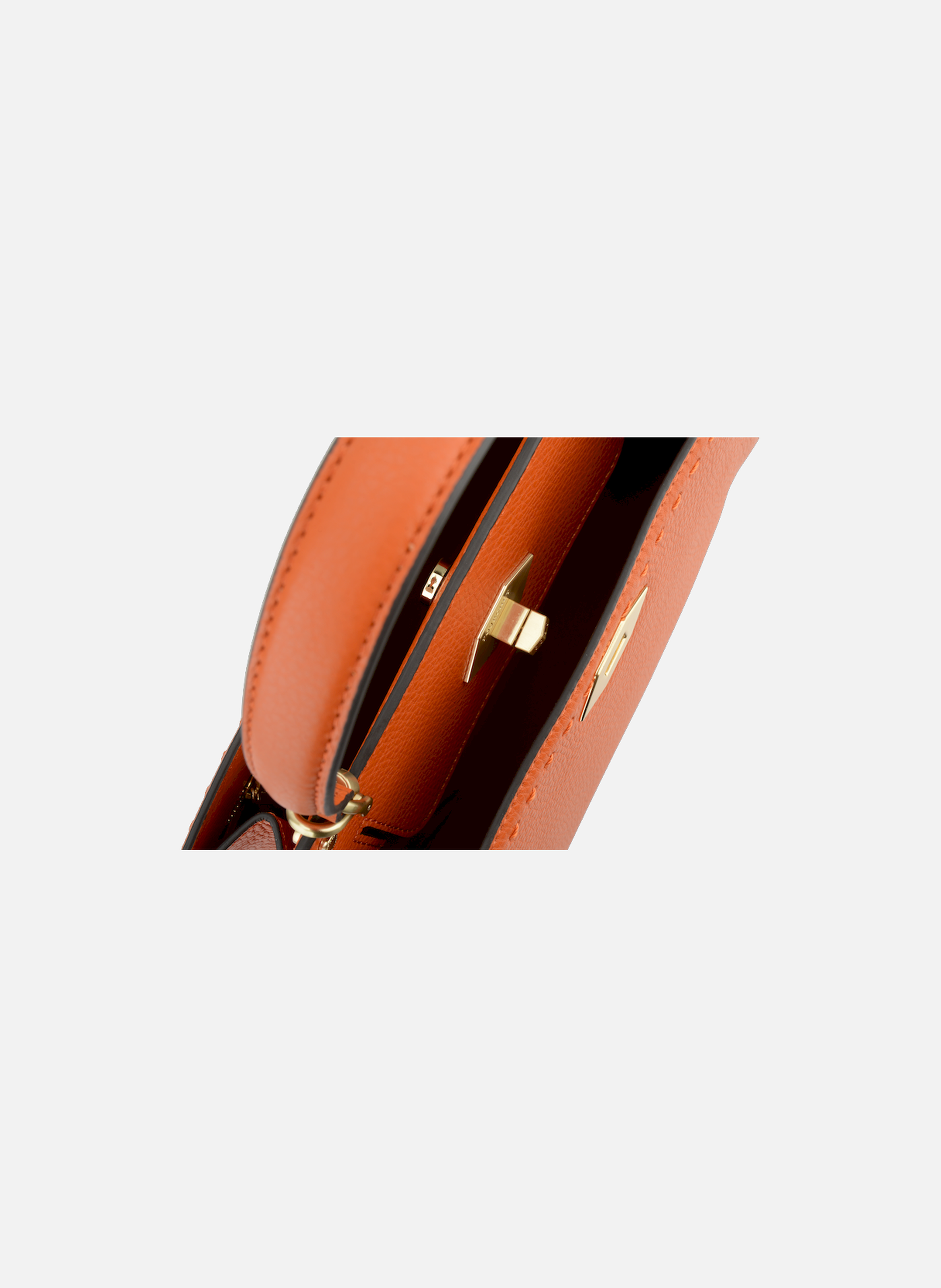 Trianon | sac à main mm en peau de veau POURCHET Orange