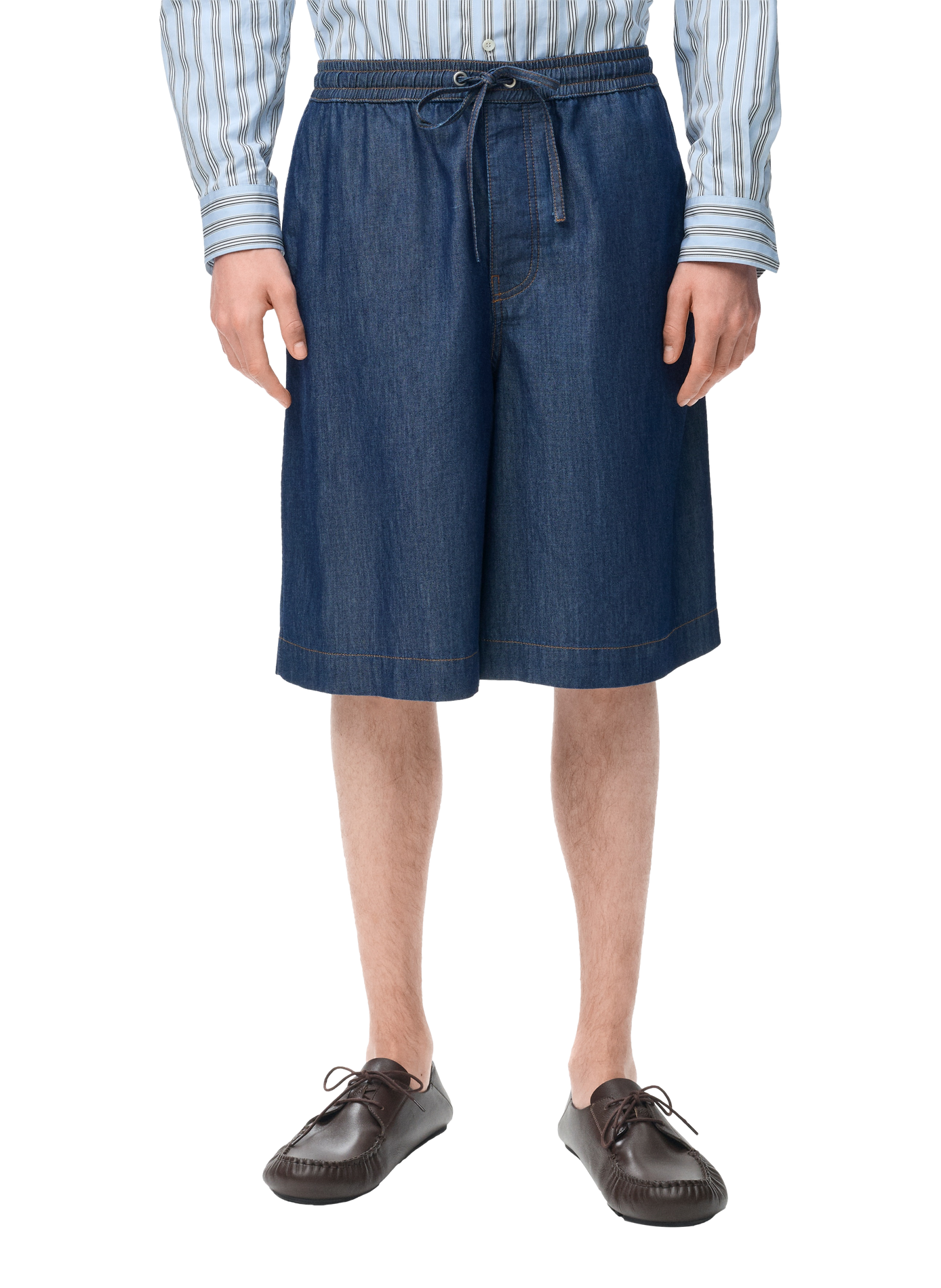 Short de algodón chambray ligero LOEWE Azul