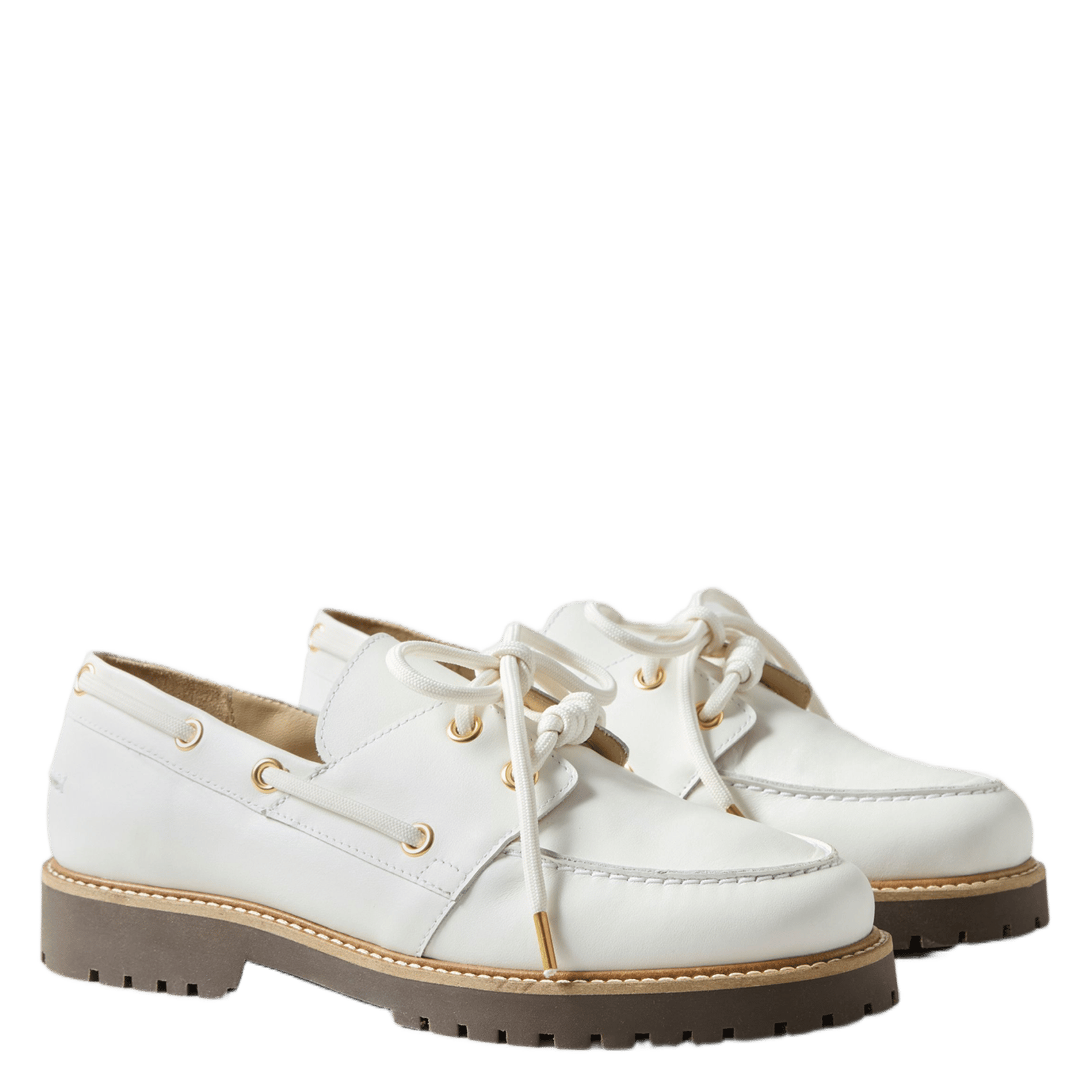 Chassures bateau en cuir CLAUDIE PIERLOT Beige