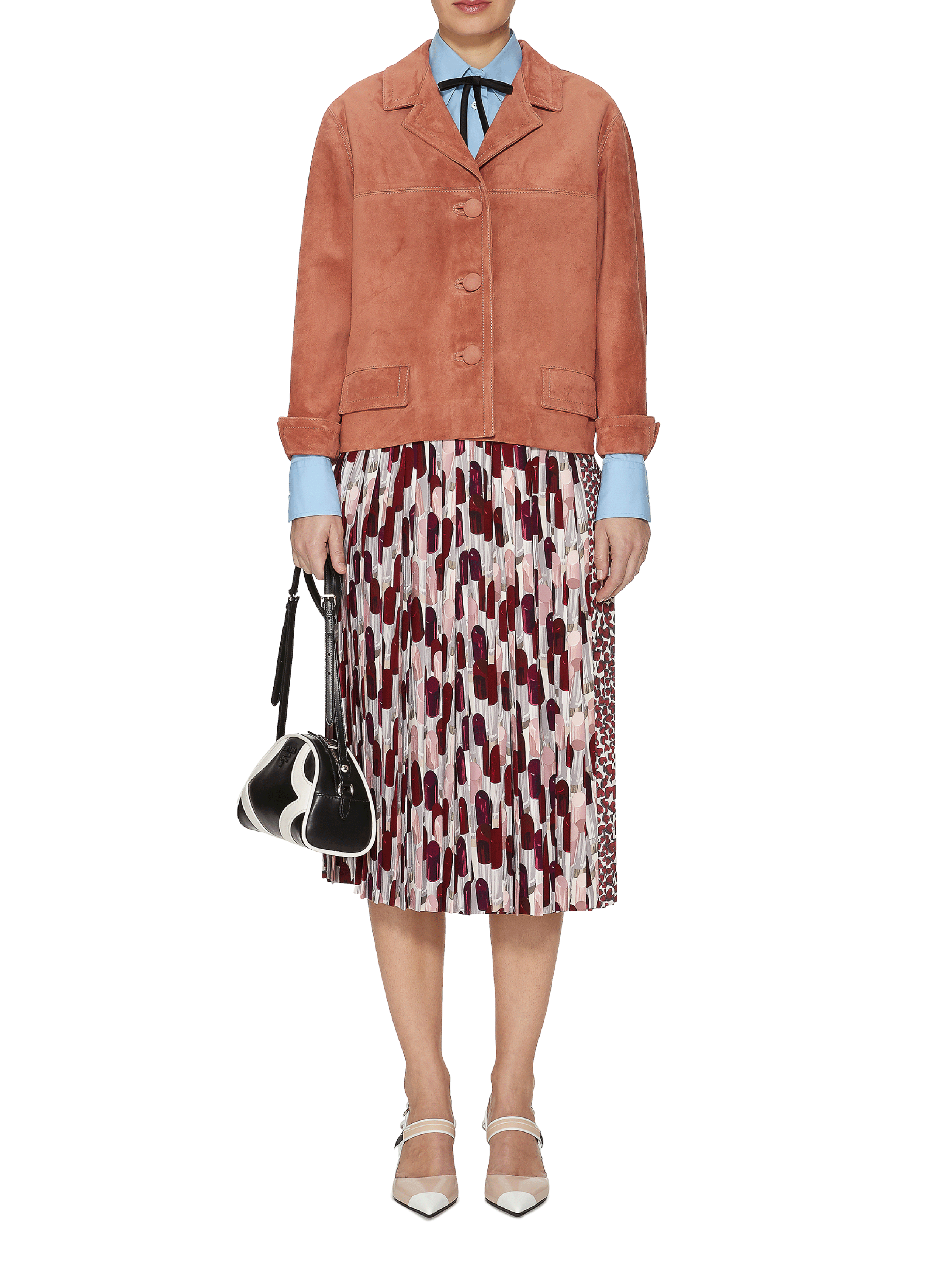 Suède jas PRADA Oranje