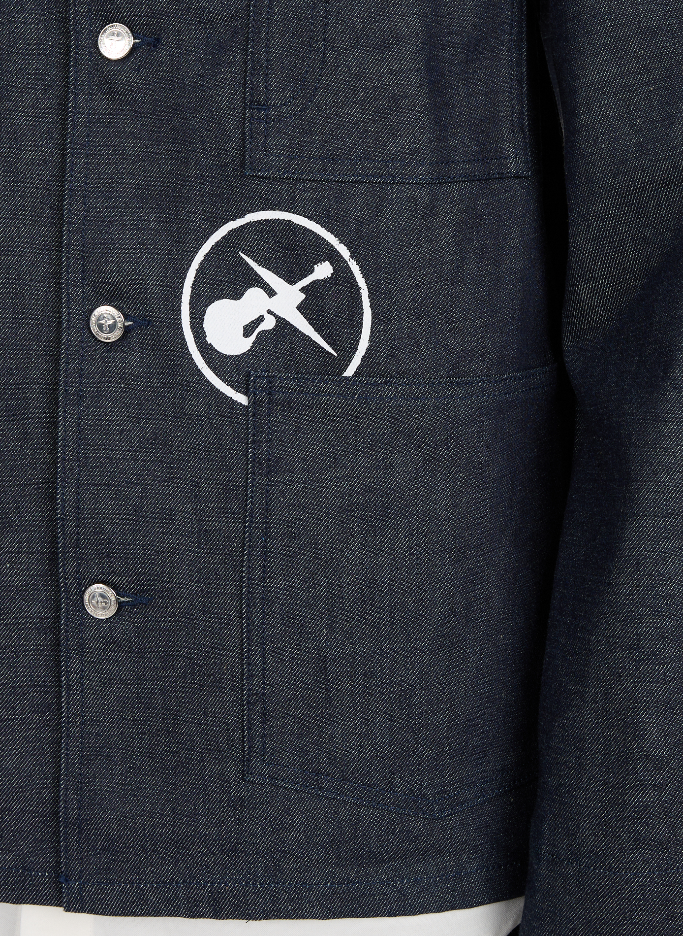 Straight denim jacket in cotton A.P.C. Blue