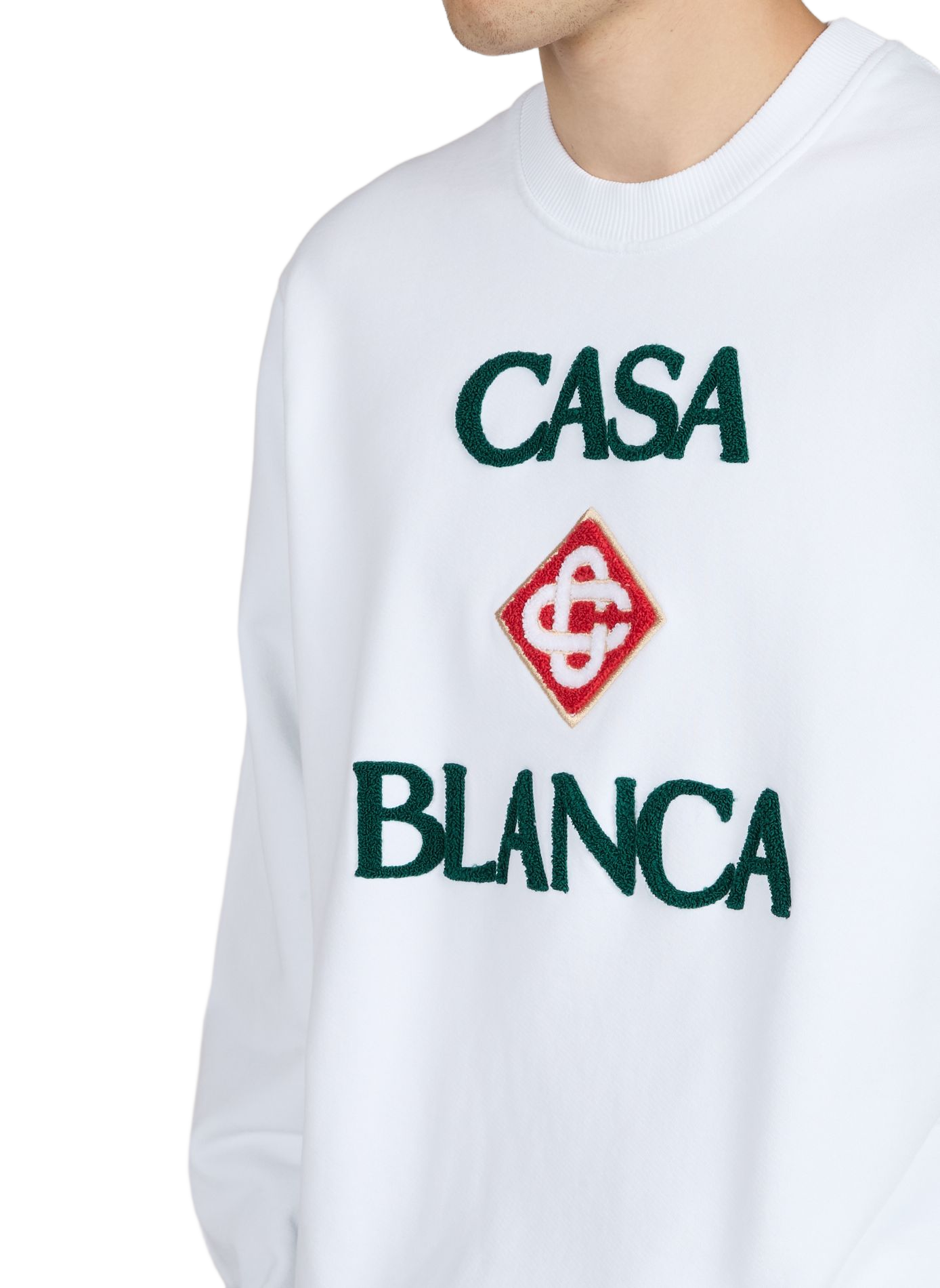 Cotton logo sweatshirt CASABLANCA PARIS White