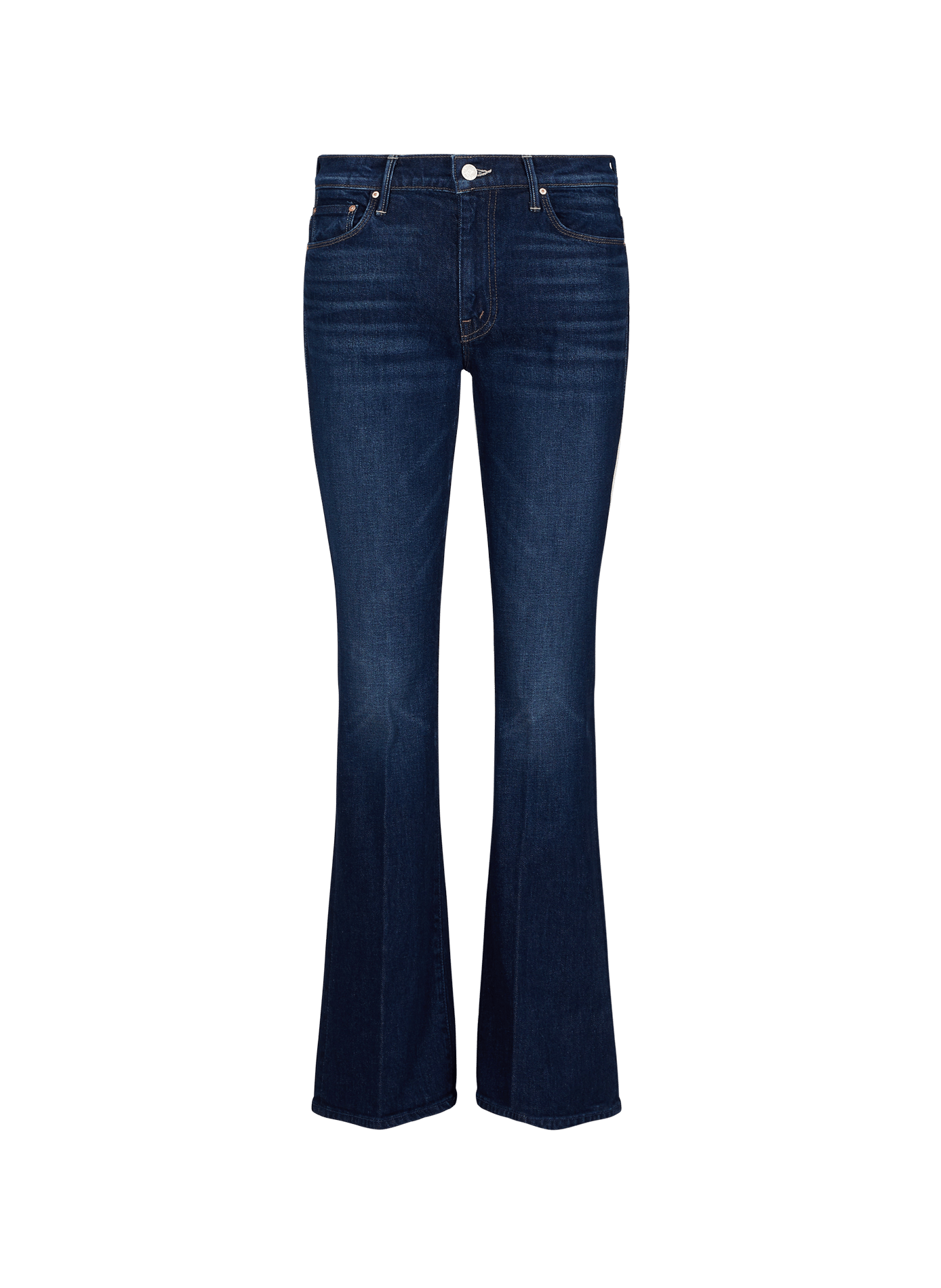 Jean flare The Weekender en coton mélangé MOTHER Bleu