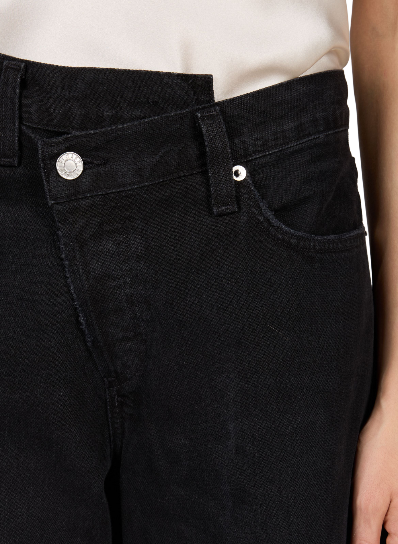 Pantaloni larghi Criss Cross in cotone. AGOLDE Nero