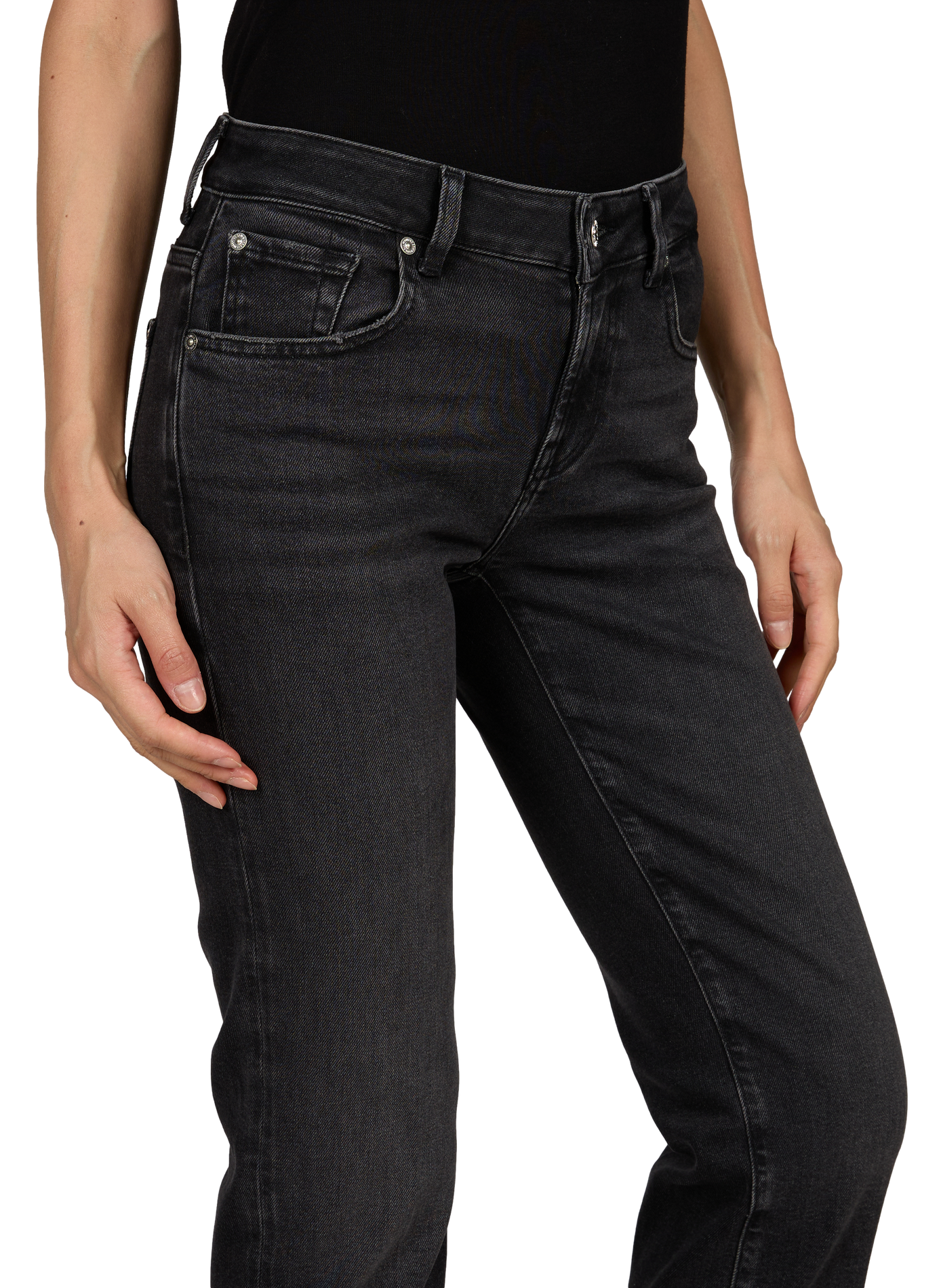 Jean droit  7 FOR ALL MANKIND Noir