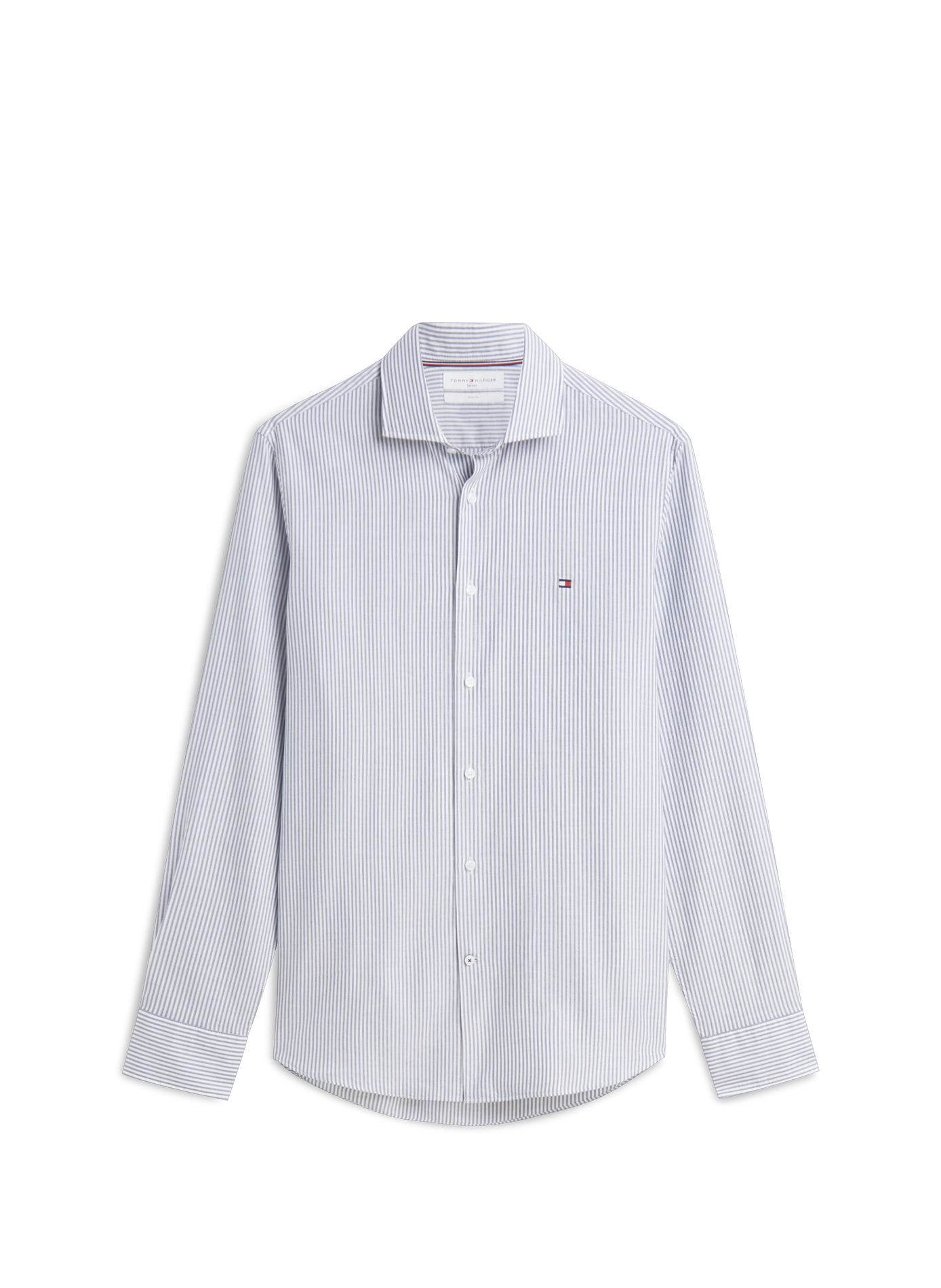 Gestreept katoenen overhemd TOMMY HILFIGER Blauw