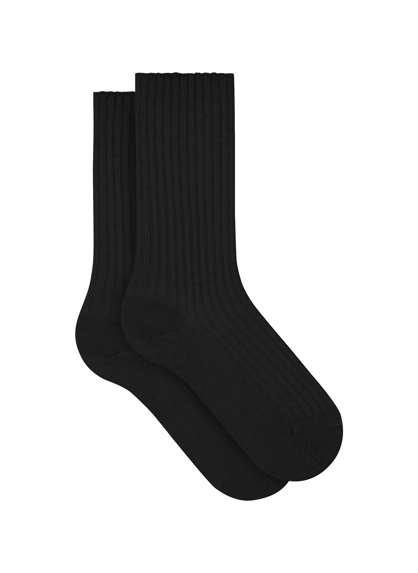 Ribbed mid-calf socks FALKE Black