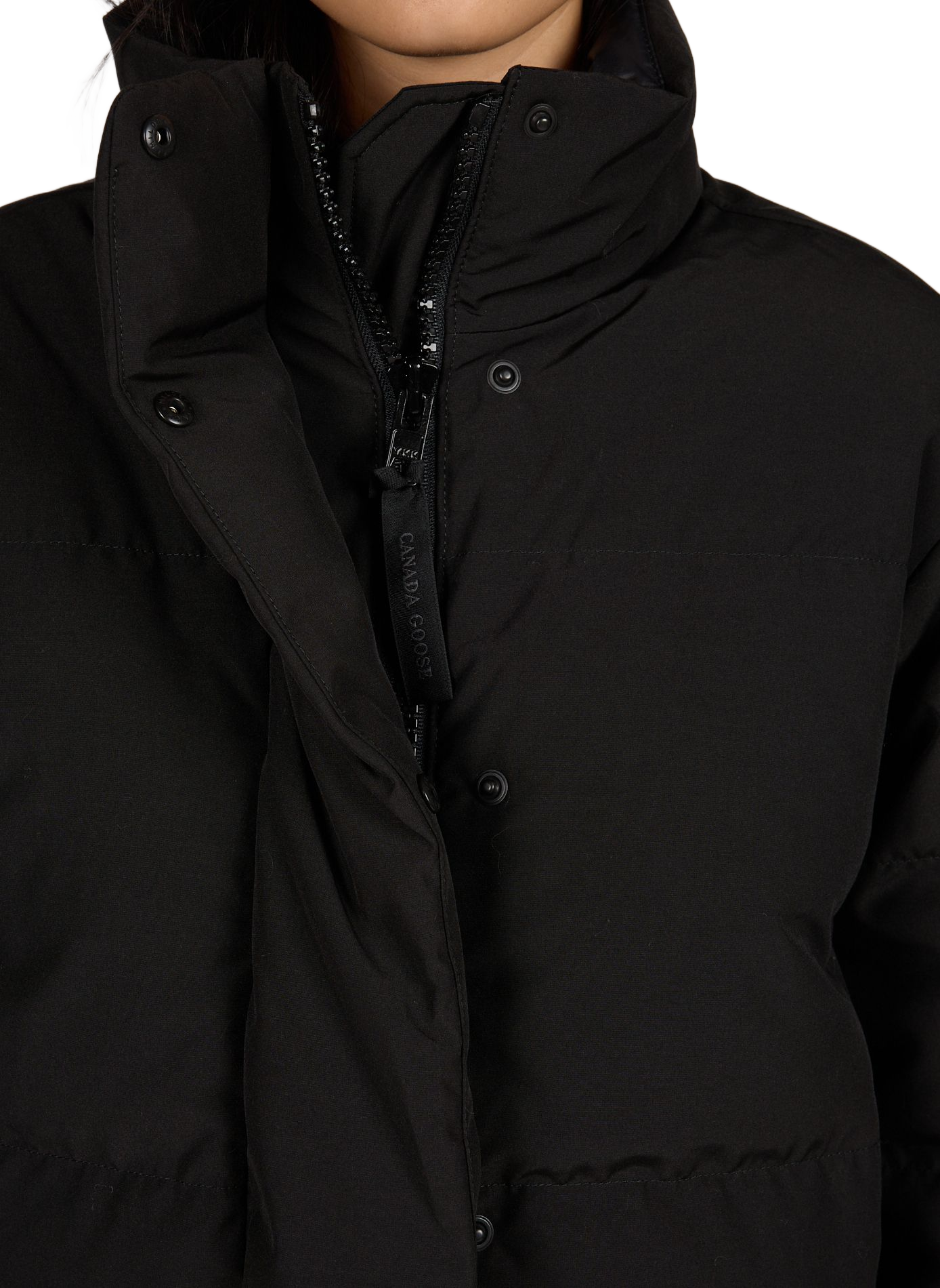 Korte donsjas Granview met capuchon met kraag CANADA GOOSE Zwart