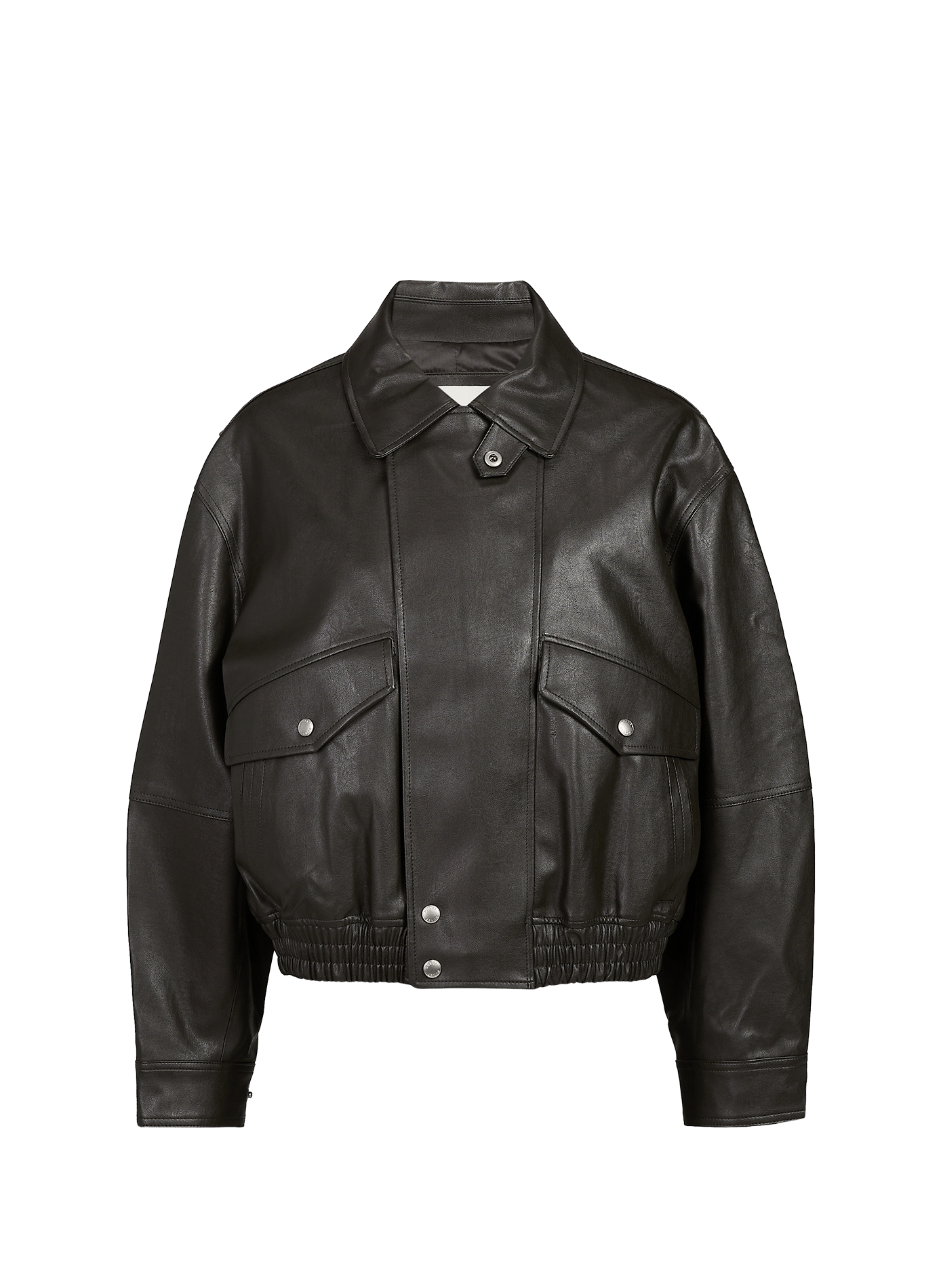 Loose fit jacket with classic zippered collar. DUNST Grey
