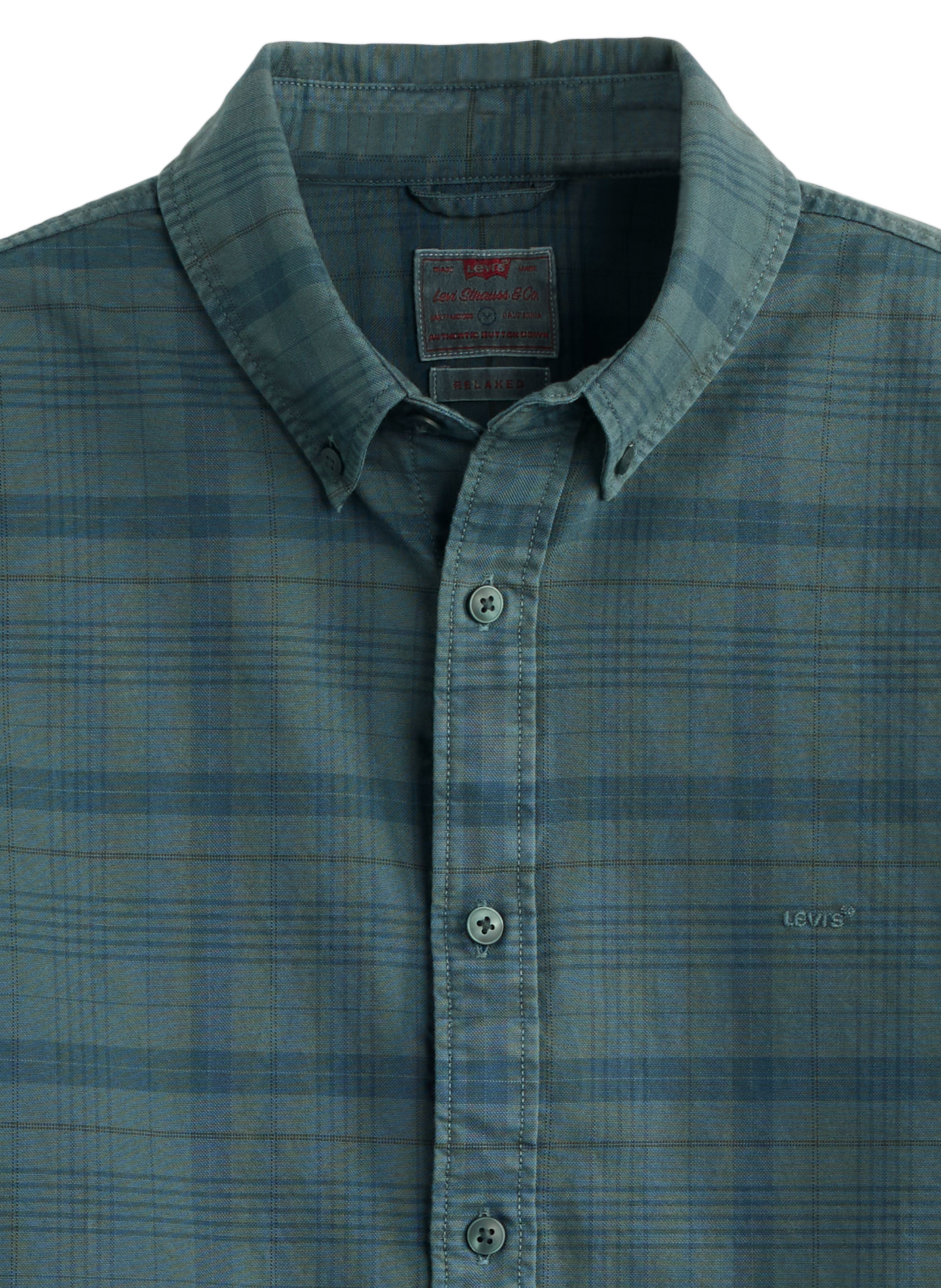 Straight shirt with American collar in cotton LEVI'S Green