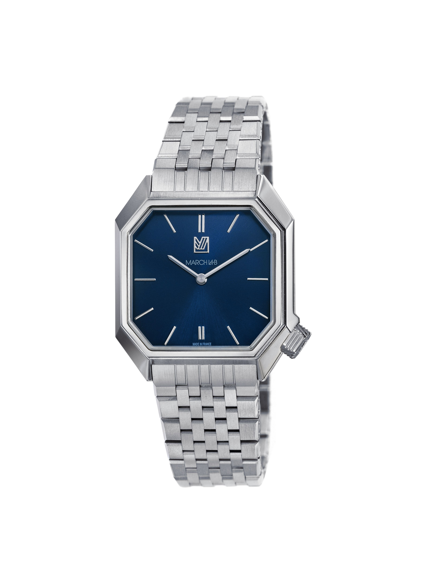 Kwarts horloge Mansart van roestvrij staal MARCH LA.B Blauw
