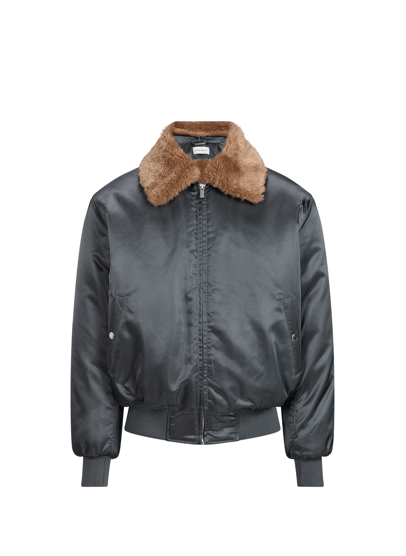Chaqueta bomber con cuello efecto pelo DROLE DE MONSIEUR Gris