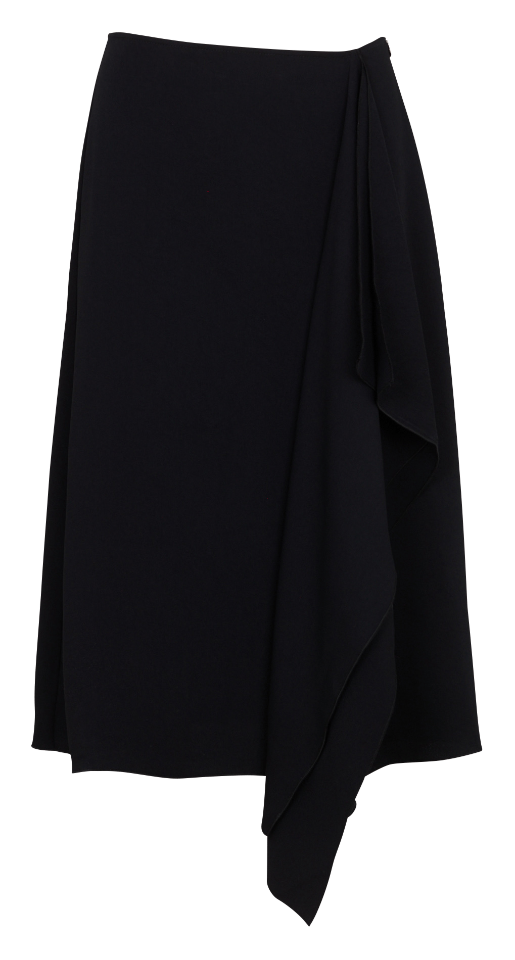 Asymmetrische, uitlopende midi-rok LA FEE MARABOUTEE Zwart