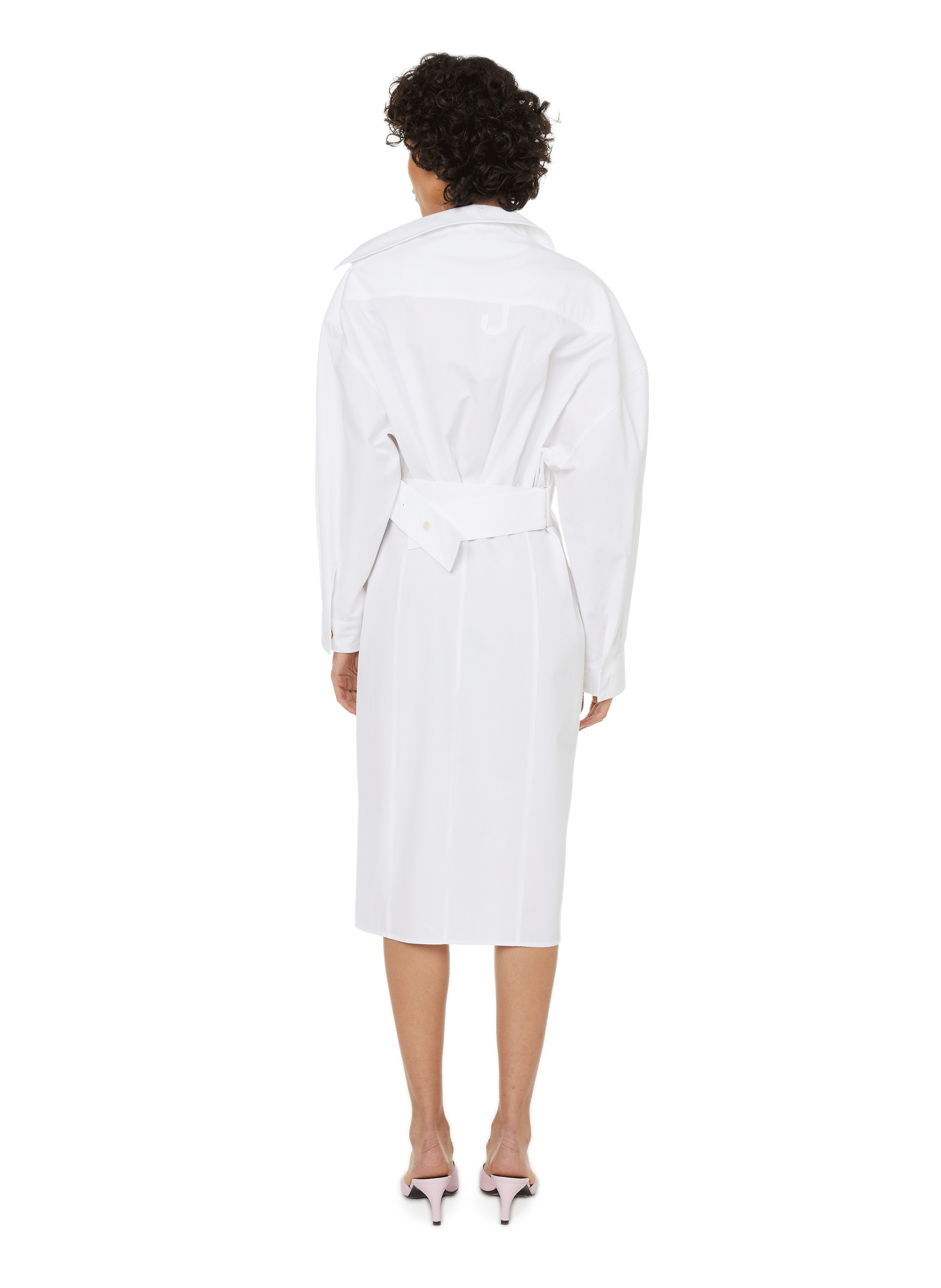 La robe chemise en coton  JACQUEMUS Blanc