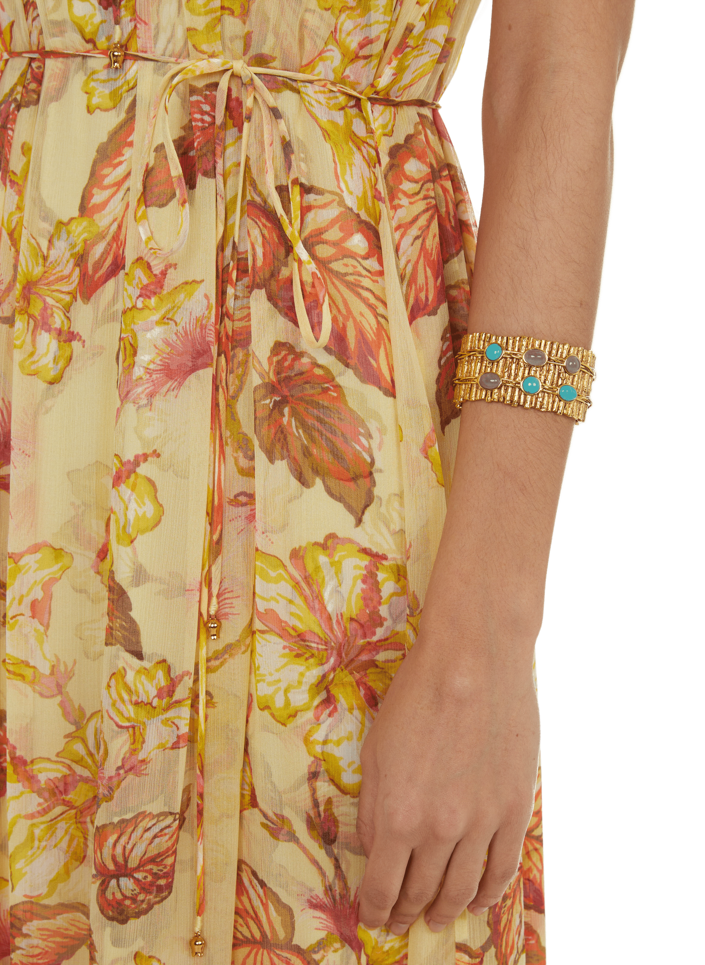 Robe longue à motif  ZIMMERMANN Multicolore