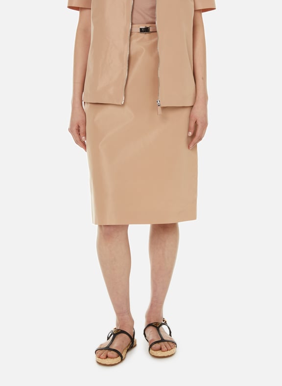 Jupe tailleur en soie Beige by PRADA PRADA Jupe tailleur en soie Beige