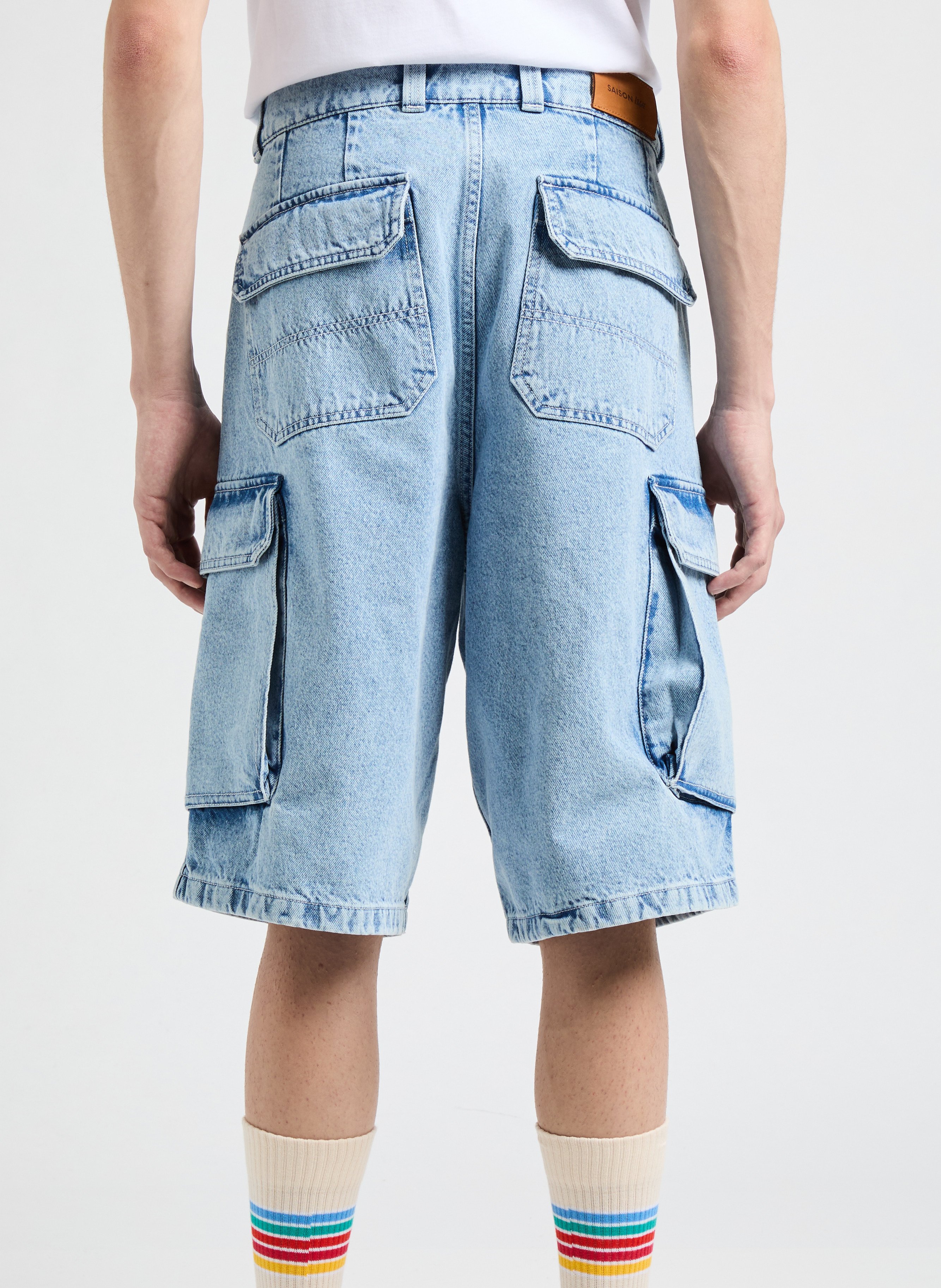 Shorts in faded wash SAISON 1865 Blue
