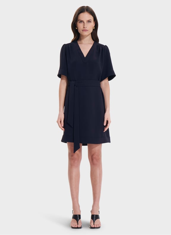 Robe bleu ciel cintré - retie Bleu by ZAPA ZAPA Robe bleu ciel cintré - retie Bleu