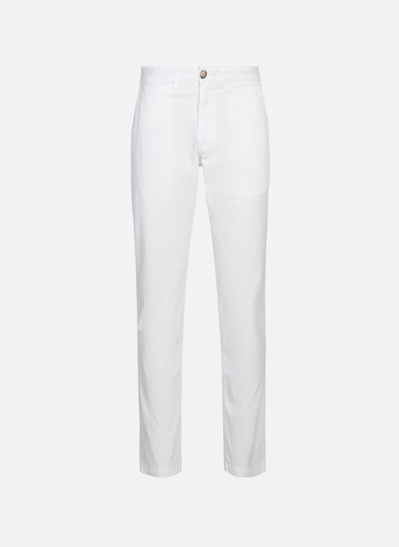 Pantalon uni en coton Blanc by EDEN PARK EDEN PARK Pantalon uni en coton Blanc