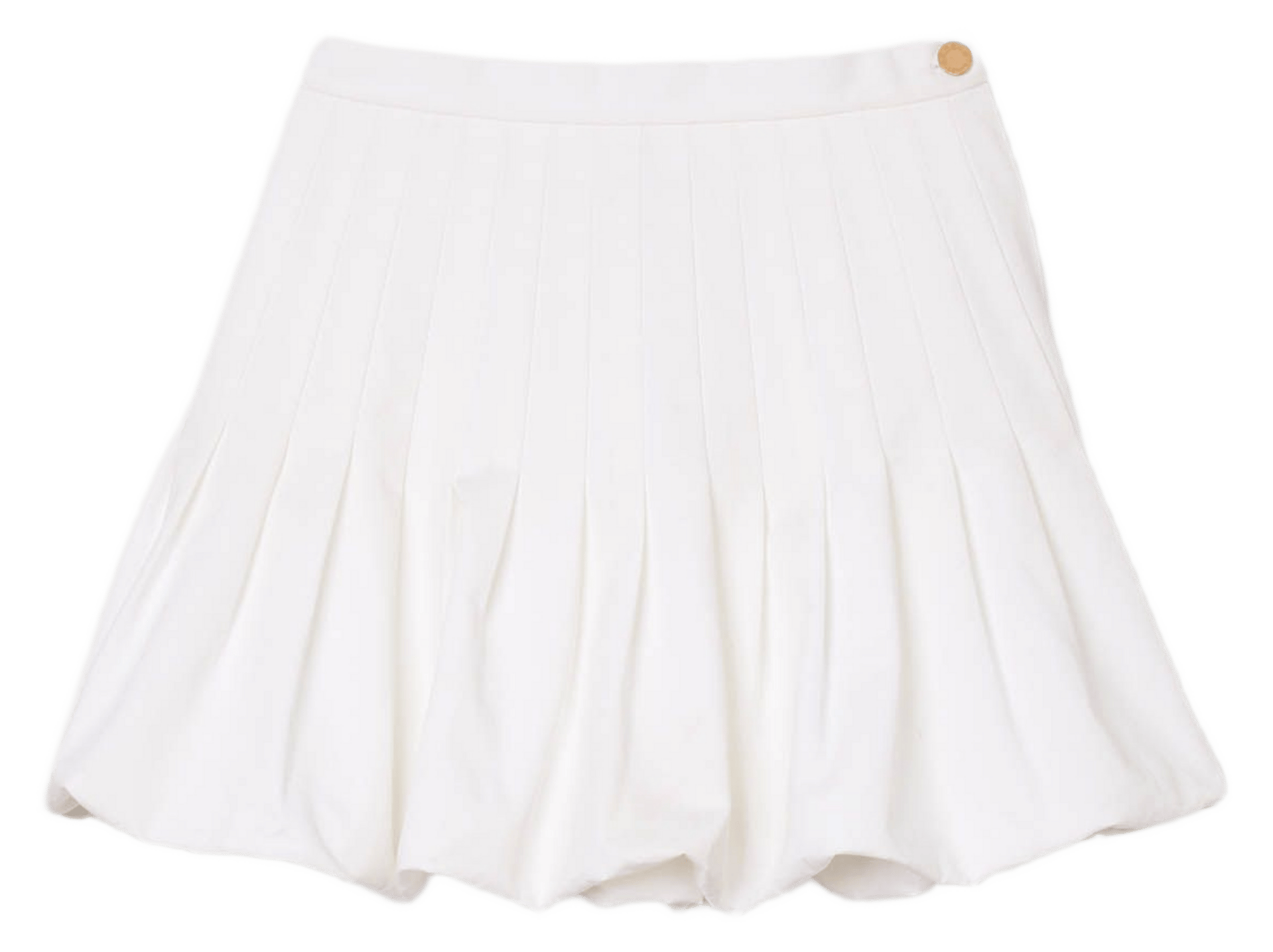 Jupe courte taille haute en coton SANDRO Blanc