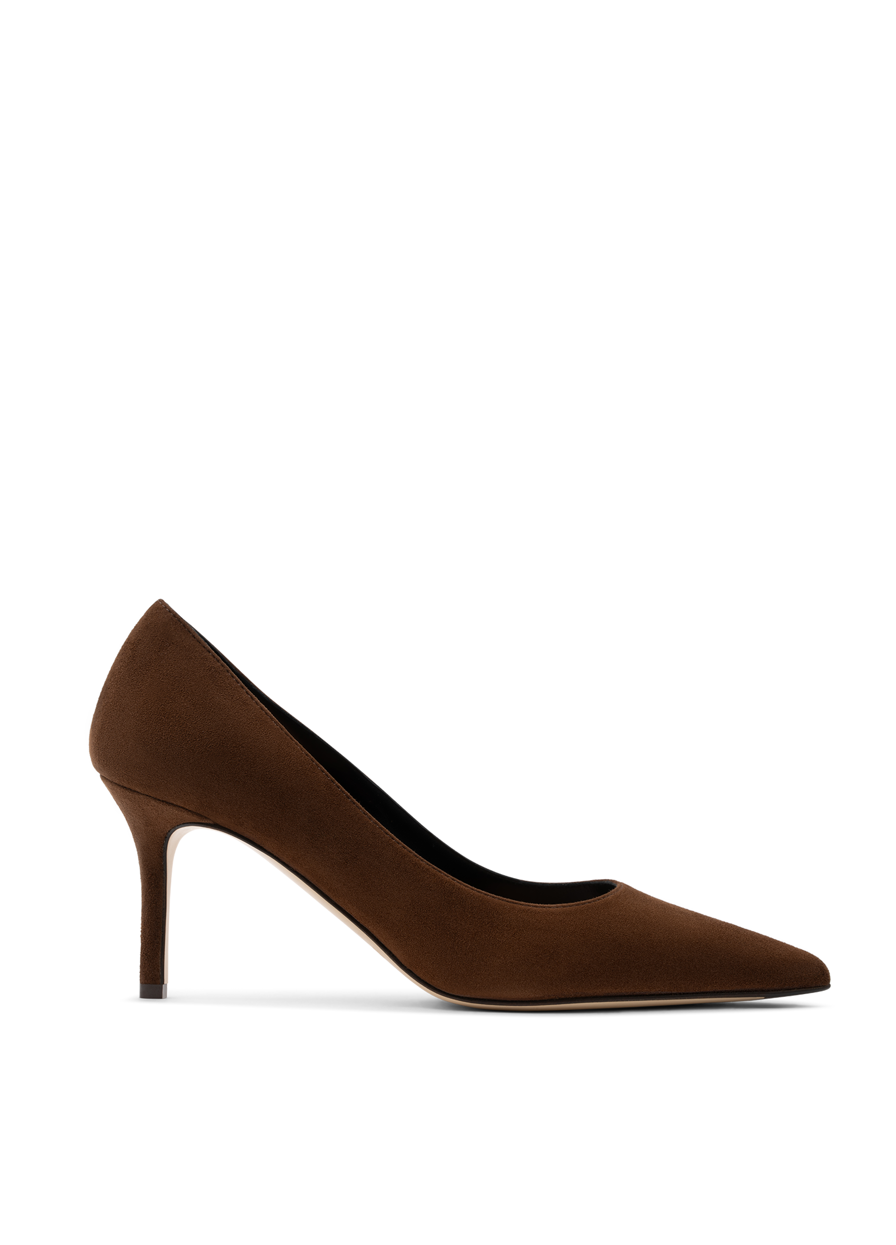 Escarpins yumba en chevre velours PARALLELE Marron