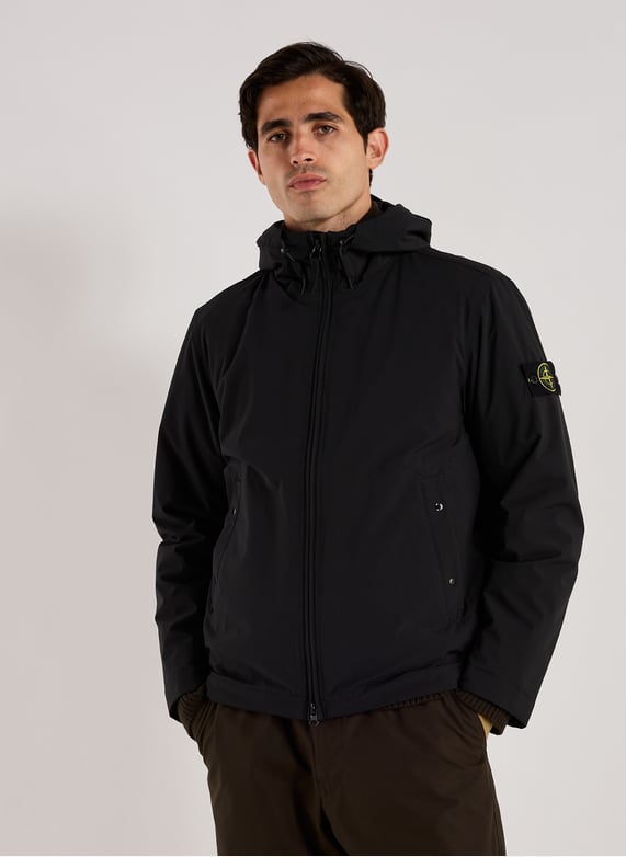 Veste droite à capuche | Noir by STONE ISLAND Veste droite à capuche Noir