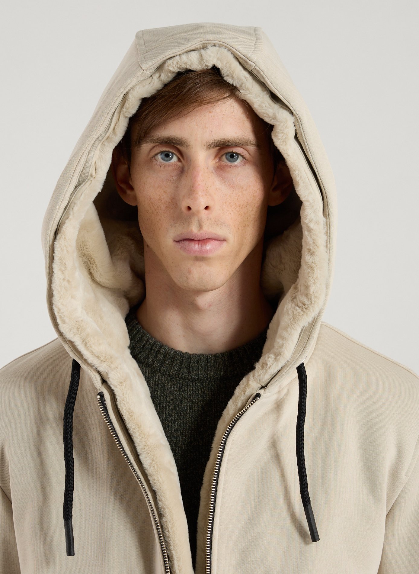 Zip-up hoodie MOOSE KNUCKLES Beige